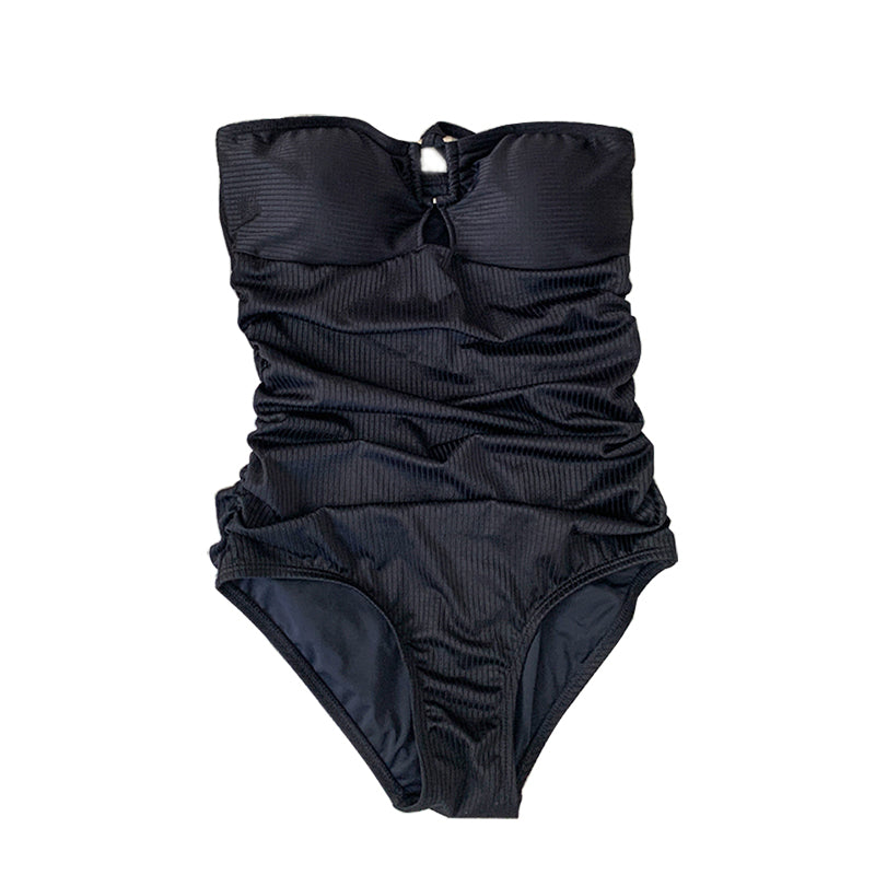 Gathered Bandeau One-Piece Swimsuit