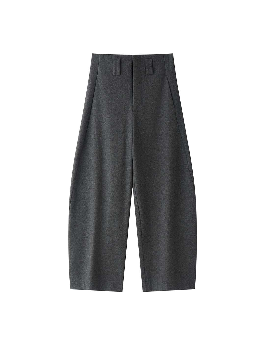 Structured Wool Wide Pants