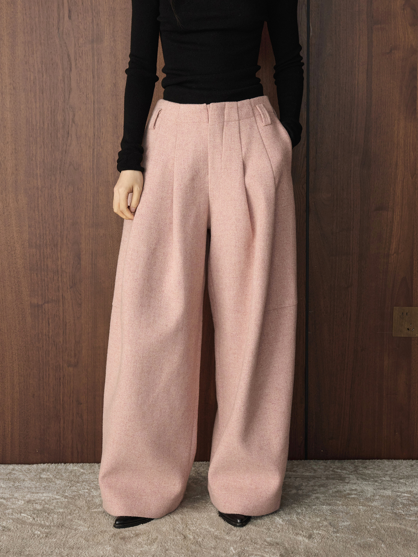 Architectural Wool Wide Pants