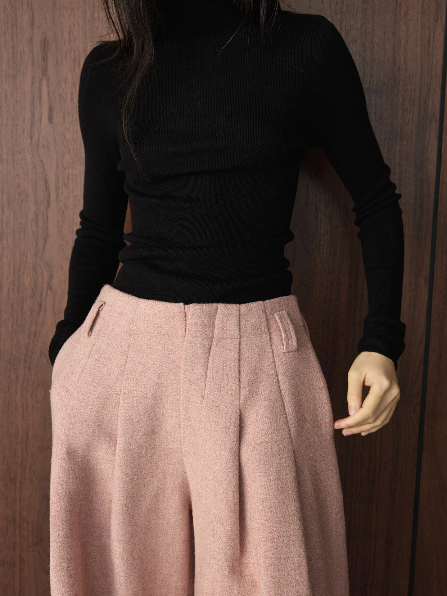 Architectural Wool Wide Pants