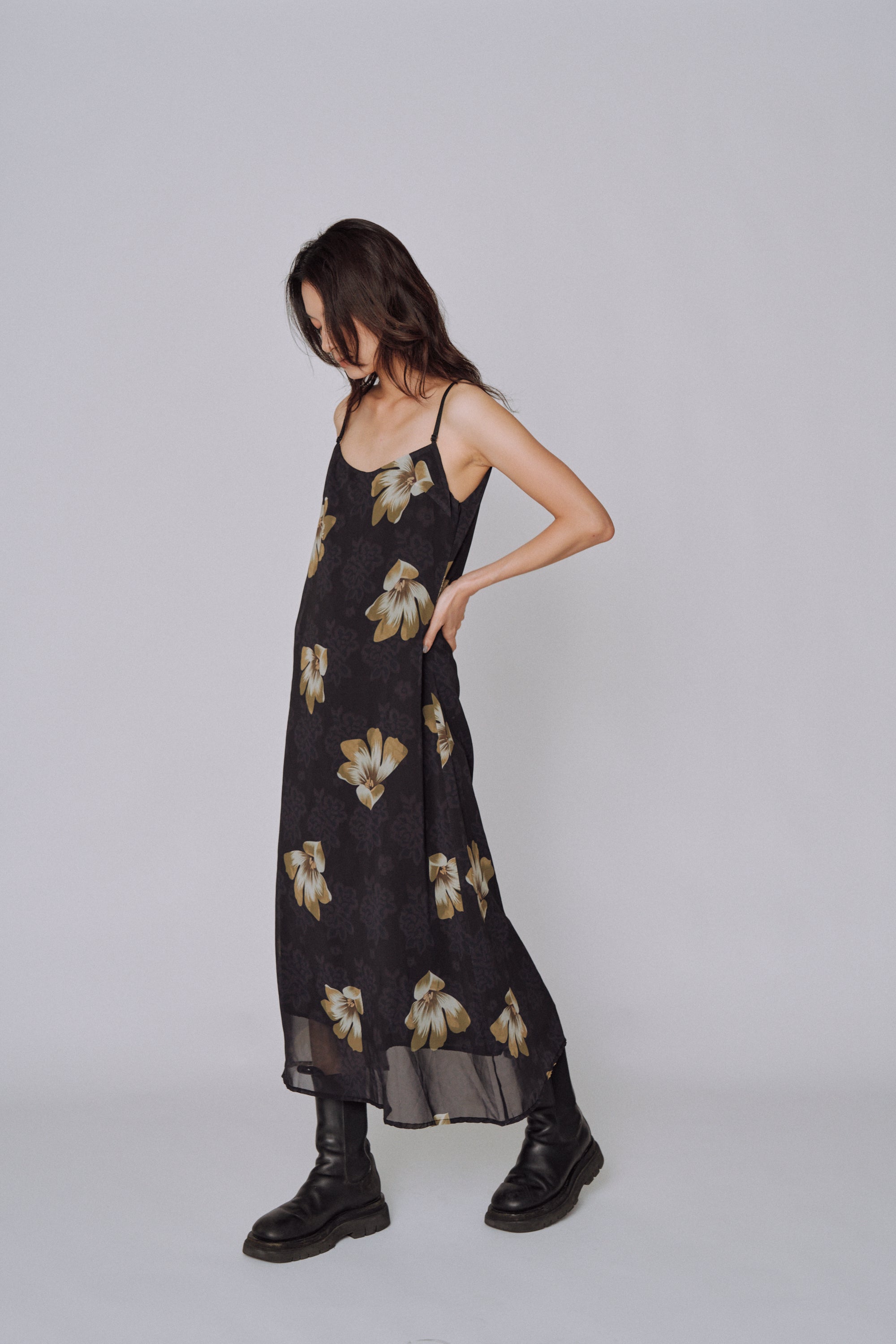 Moon Petal Slip Dress