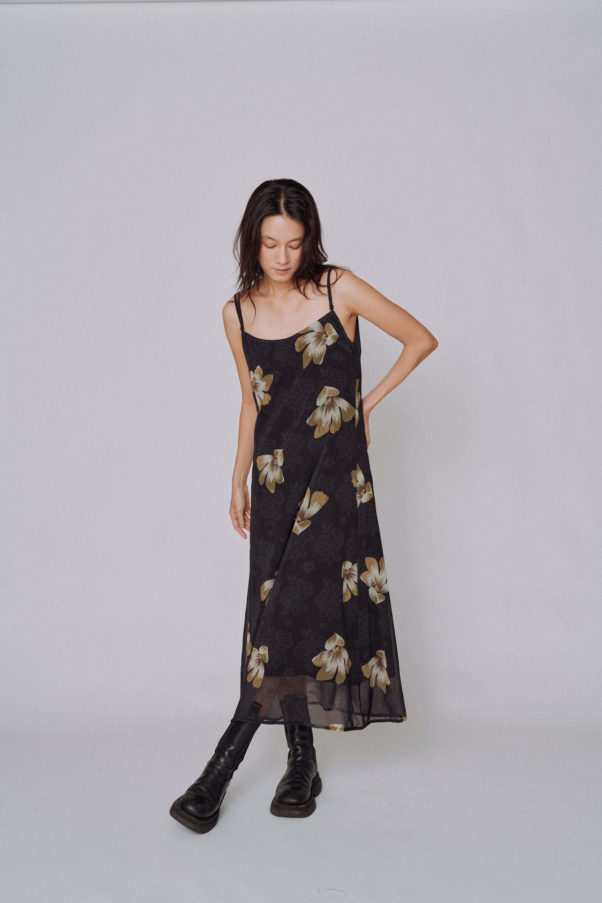 Moon Petal Slip Dress