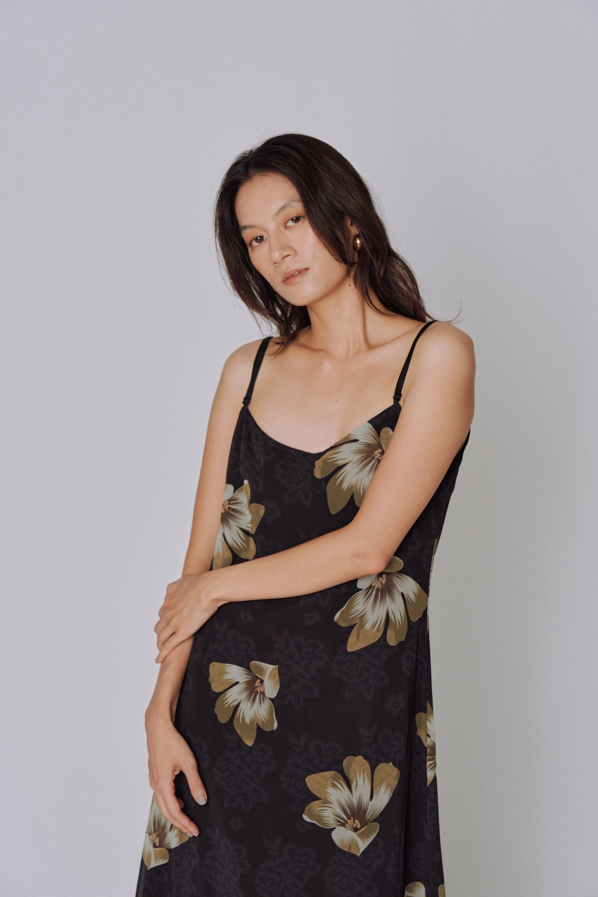 Moon Petal Slip Dress