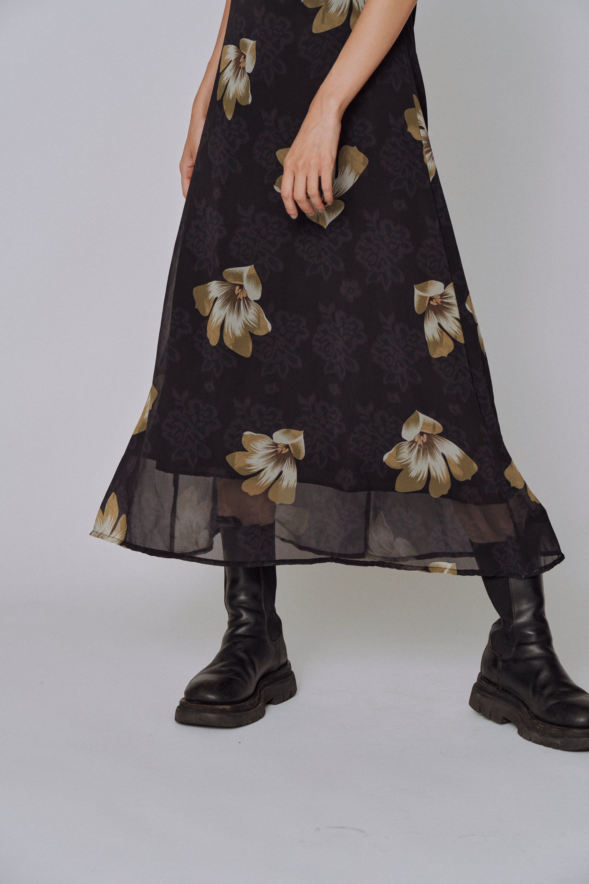 Moon Petal Slip Dress
