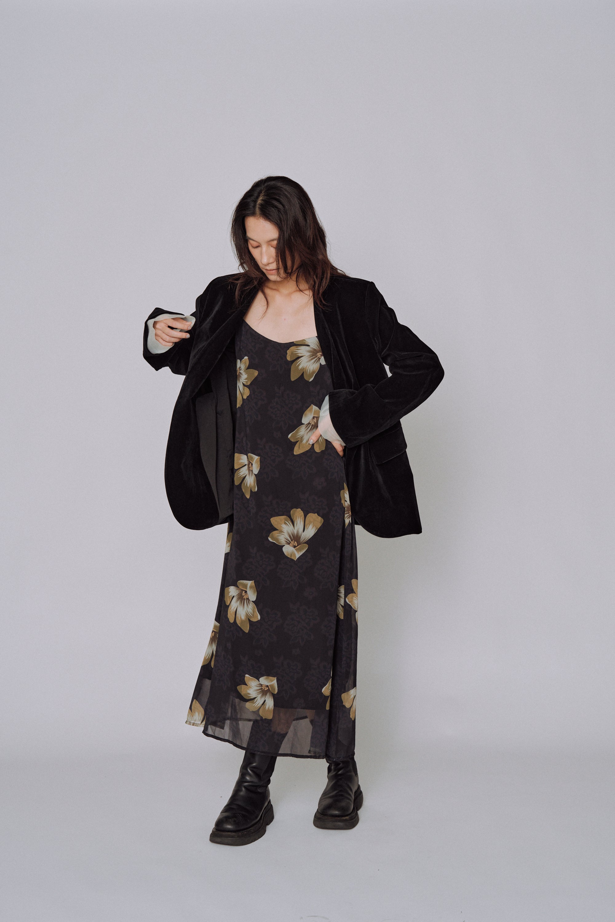 Moon Petal Slip Dress