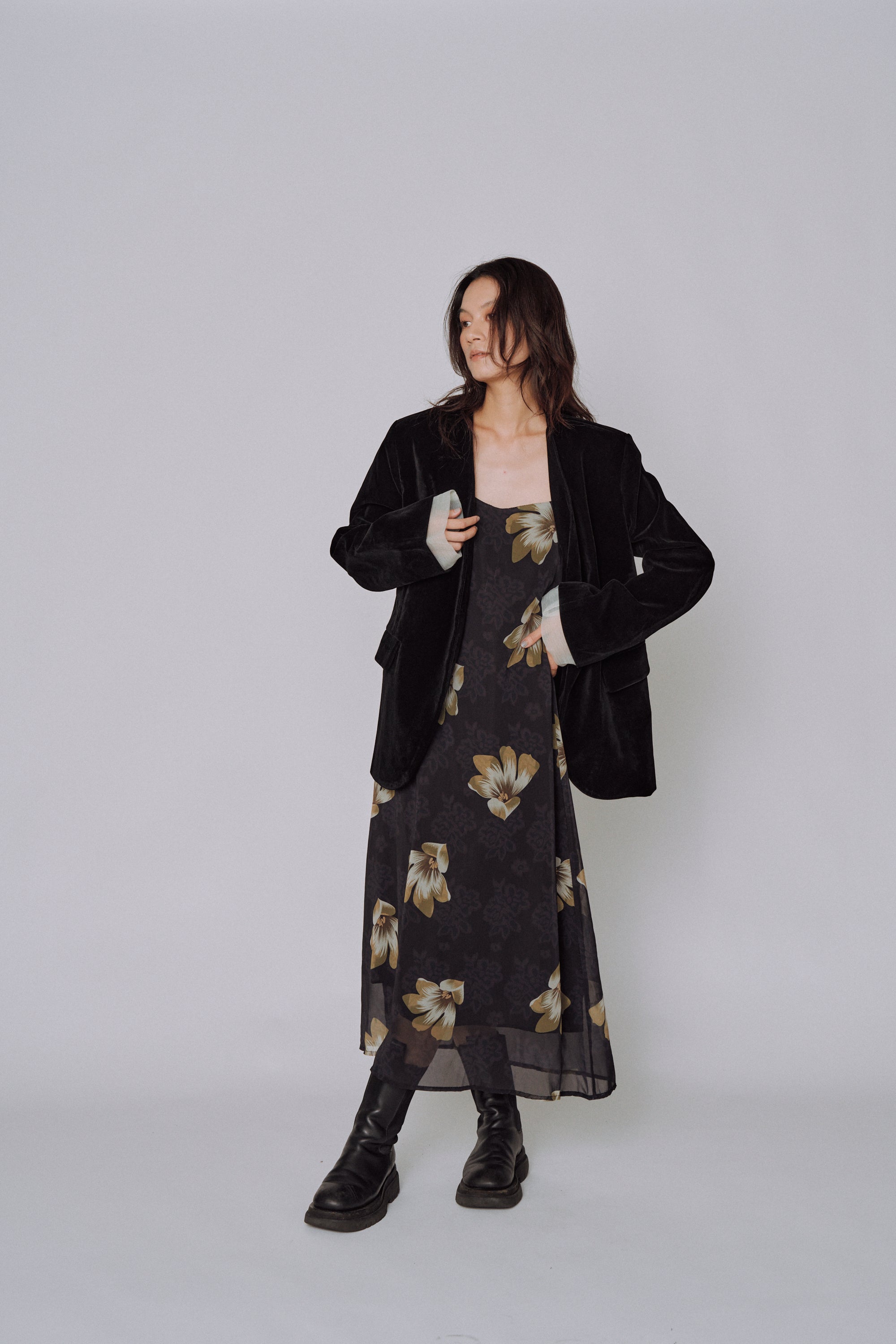 Moon Petal Slip Dress