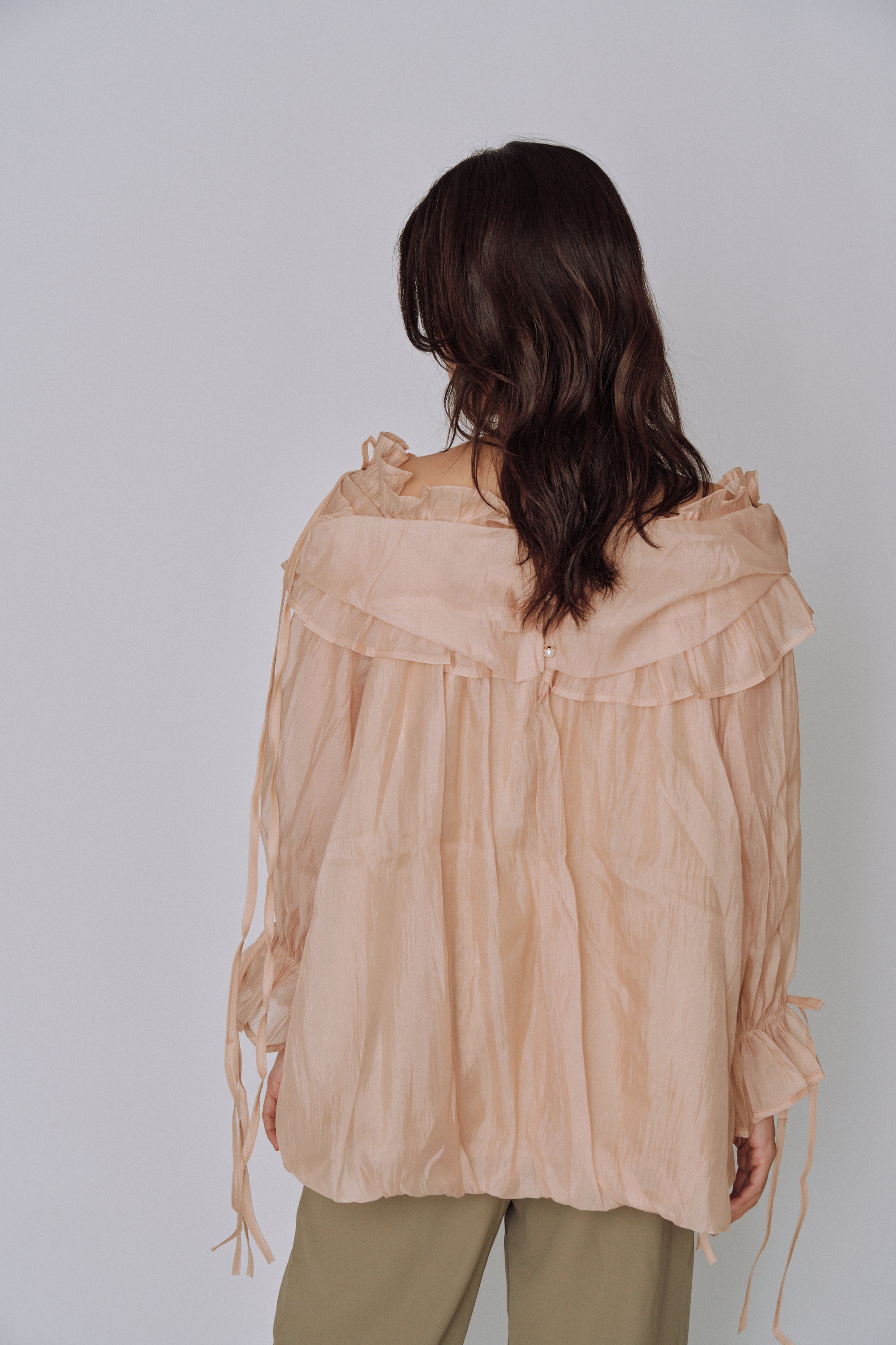 Cloud Ruffle Off-Shoulder Blouse