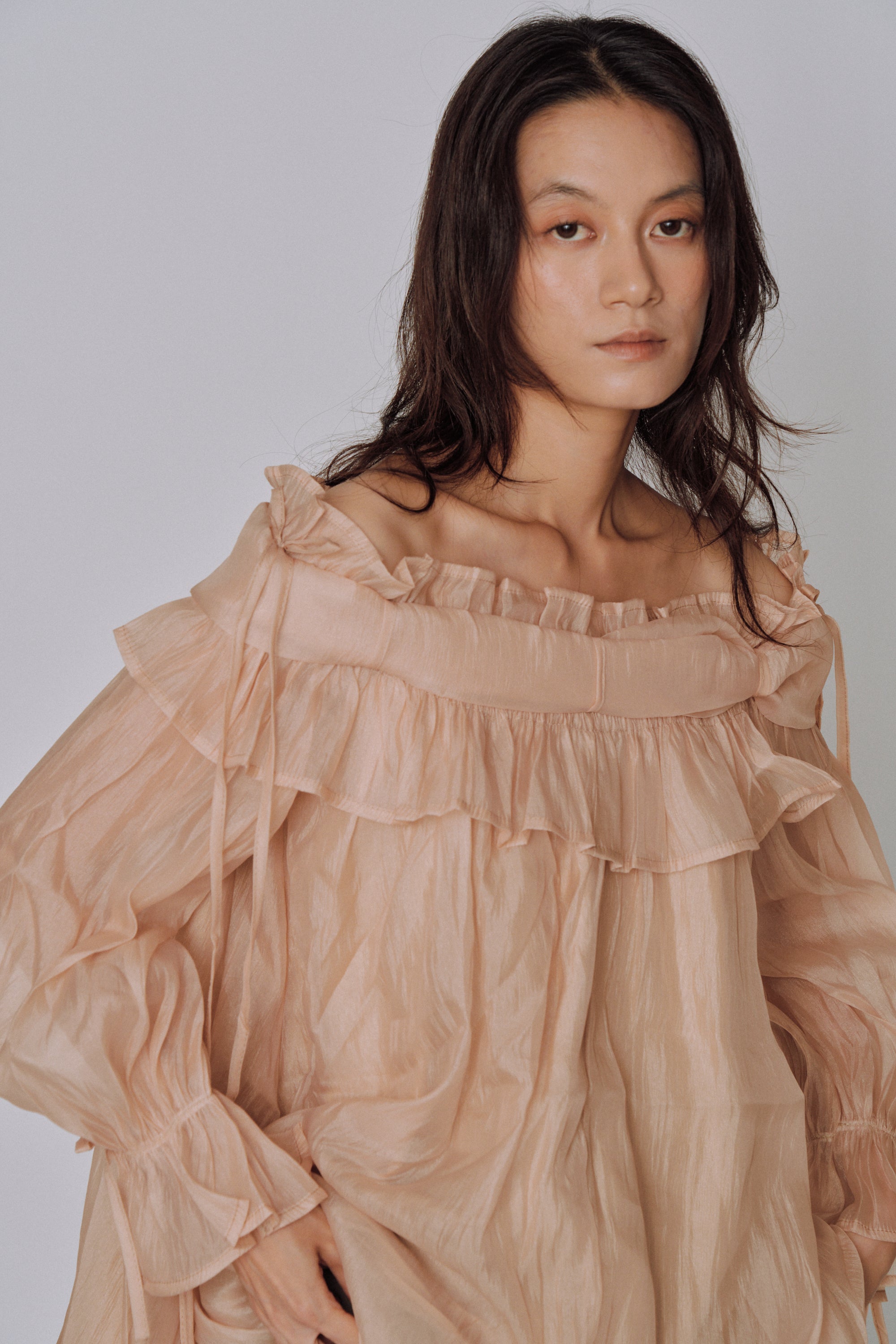 Cloud Ruffle Off-Shoulder Blouse
