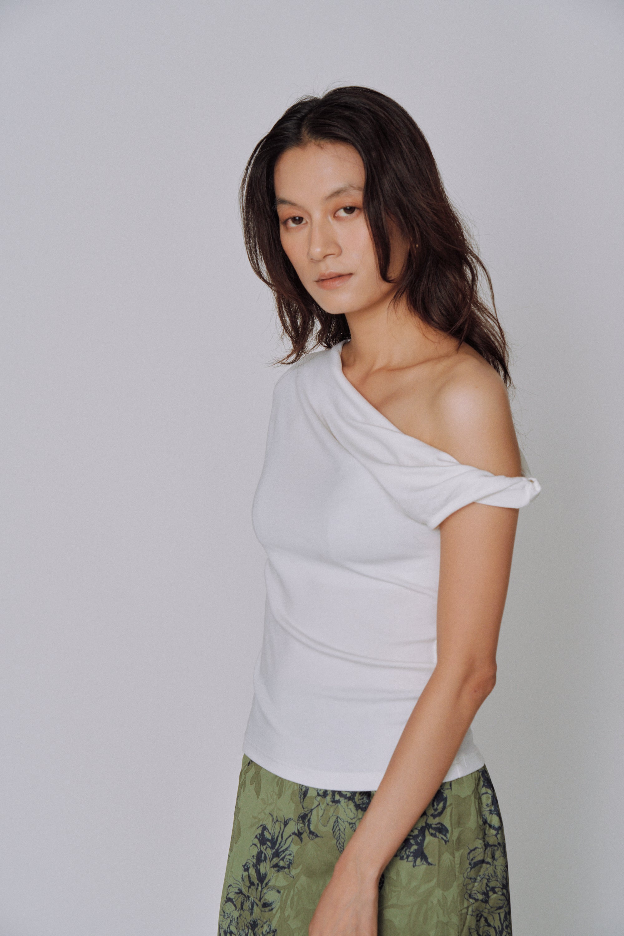 Asymmetry Drape Top