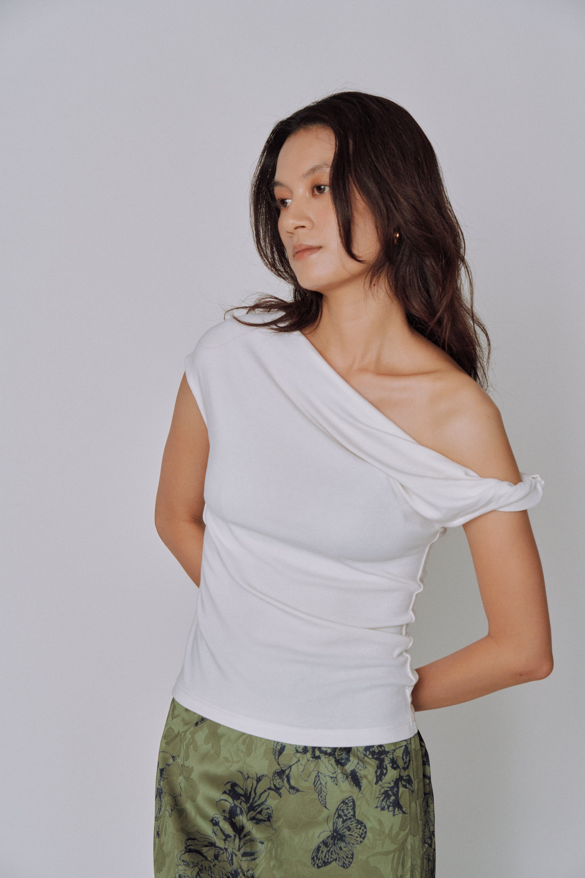 Asymmetry Drape Top