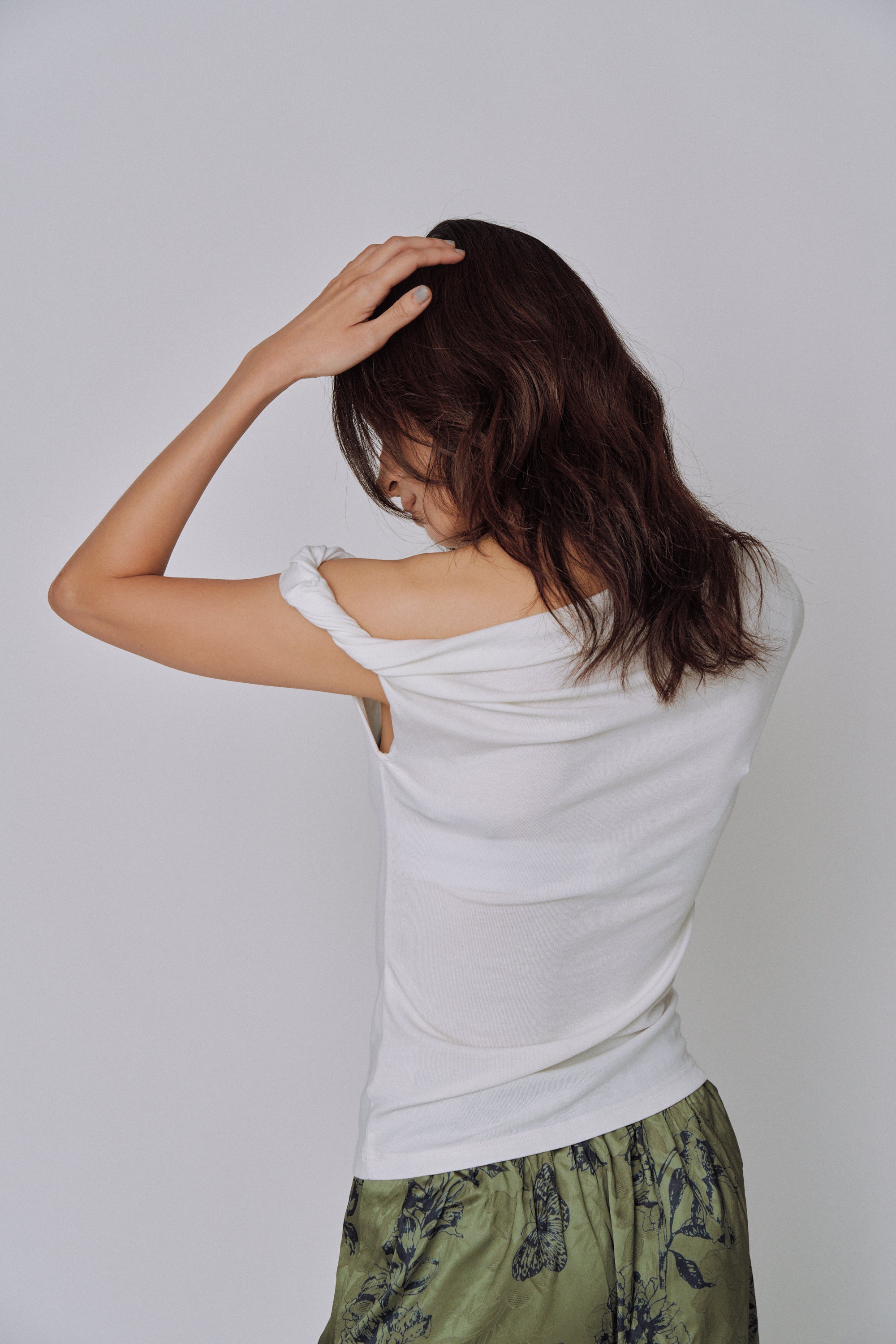 Asymmetry Drape Top