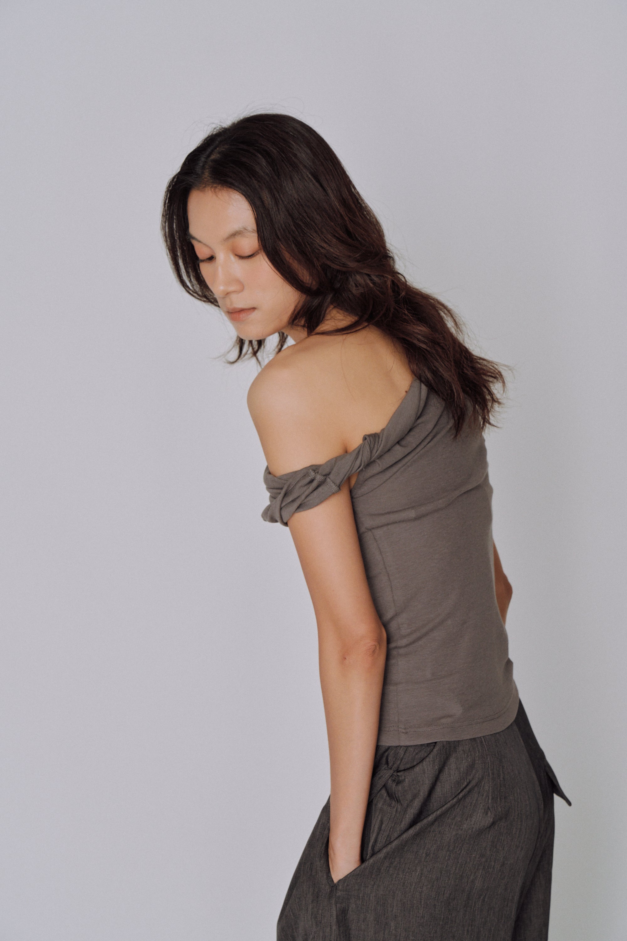 Asymmetry Drape Top