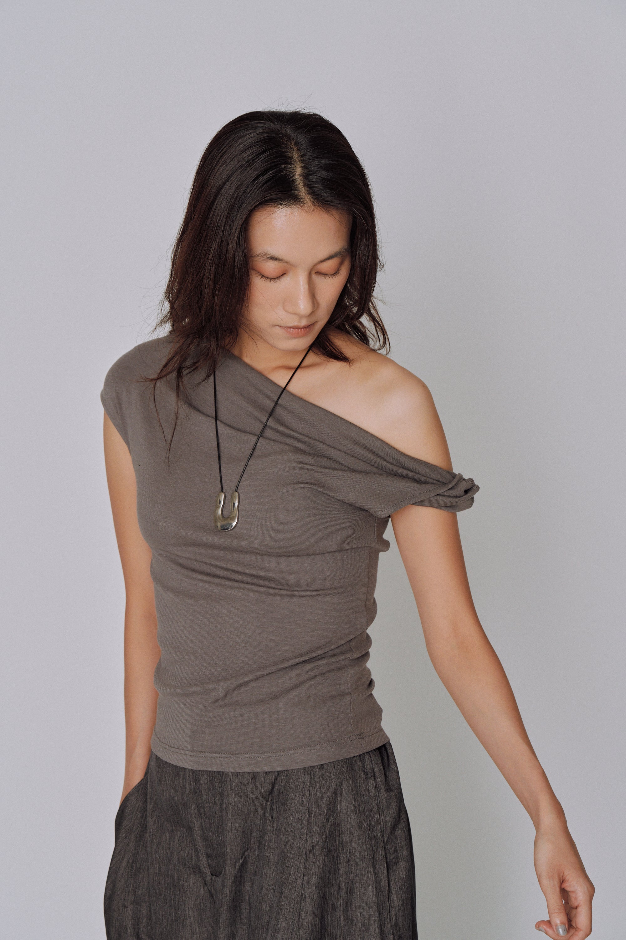 Asymmetry Drape Top