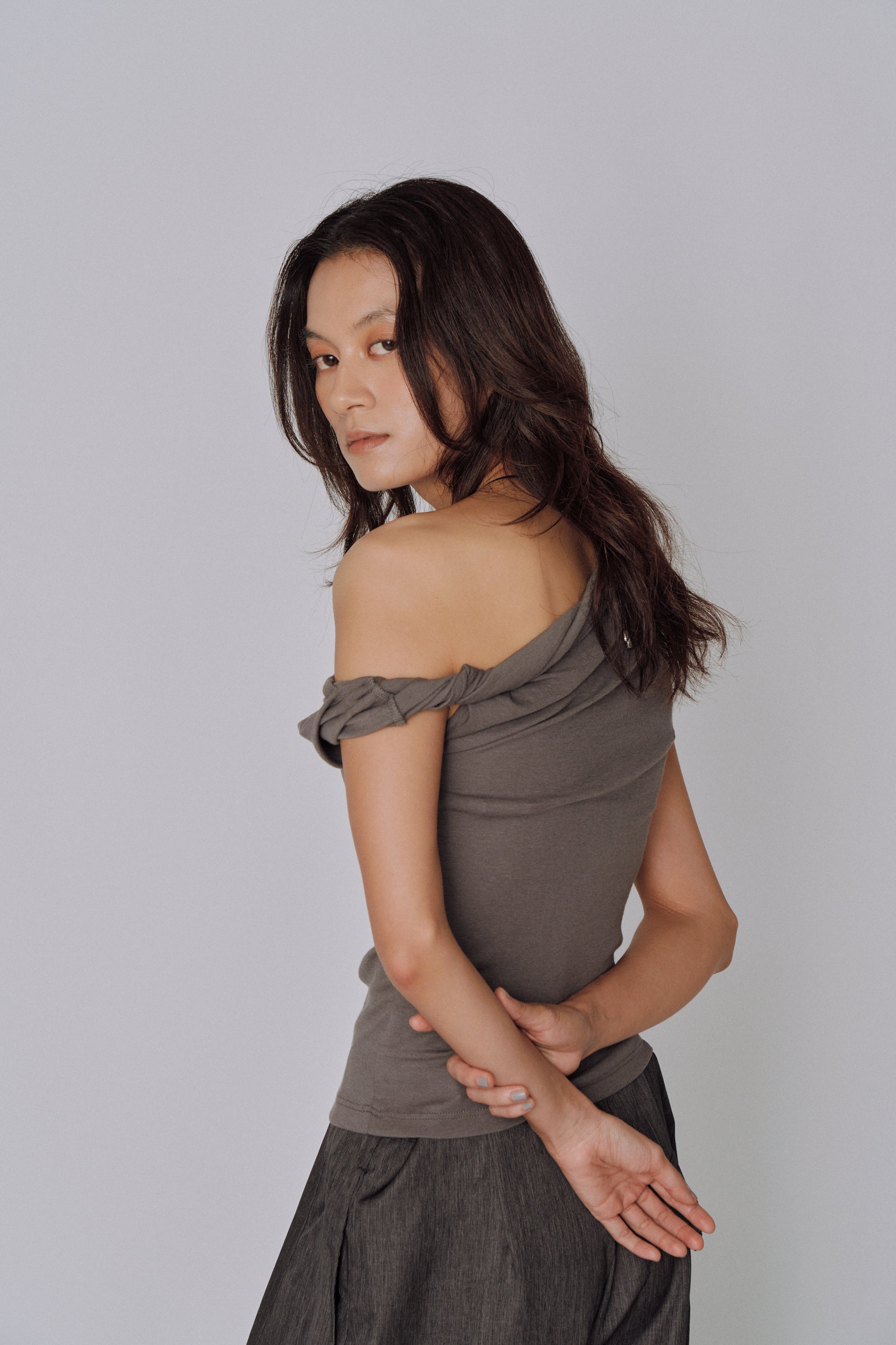 Asymmetry Drape Top