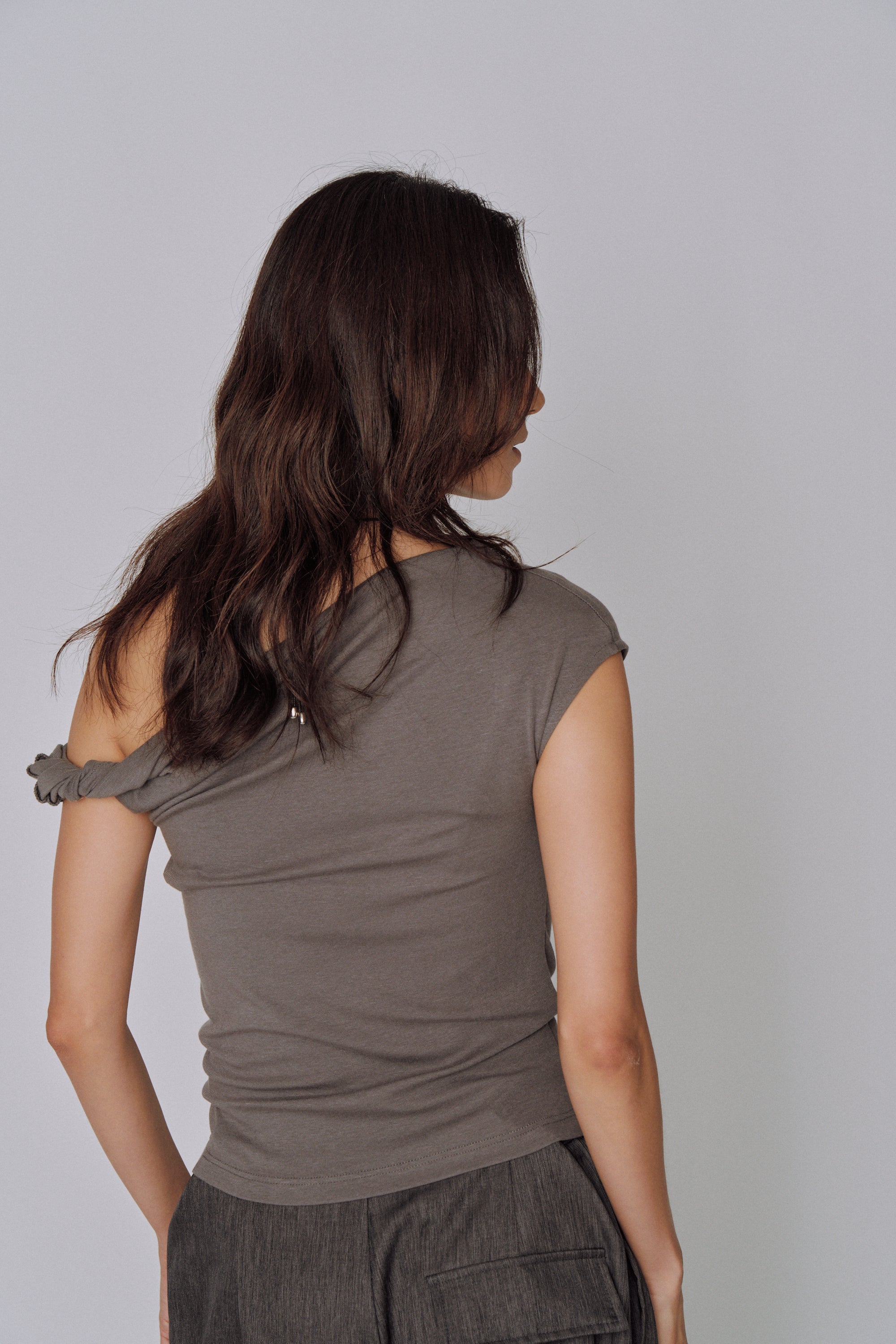 Asymmetry Drape Top
