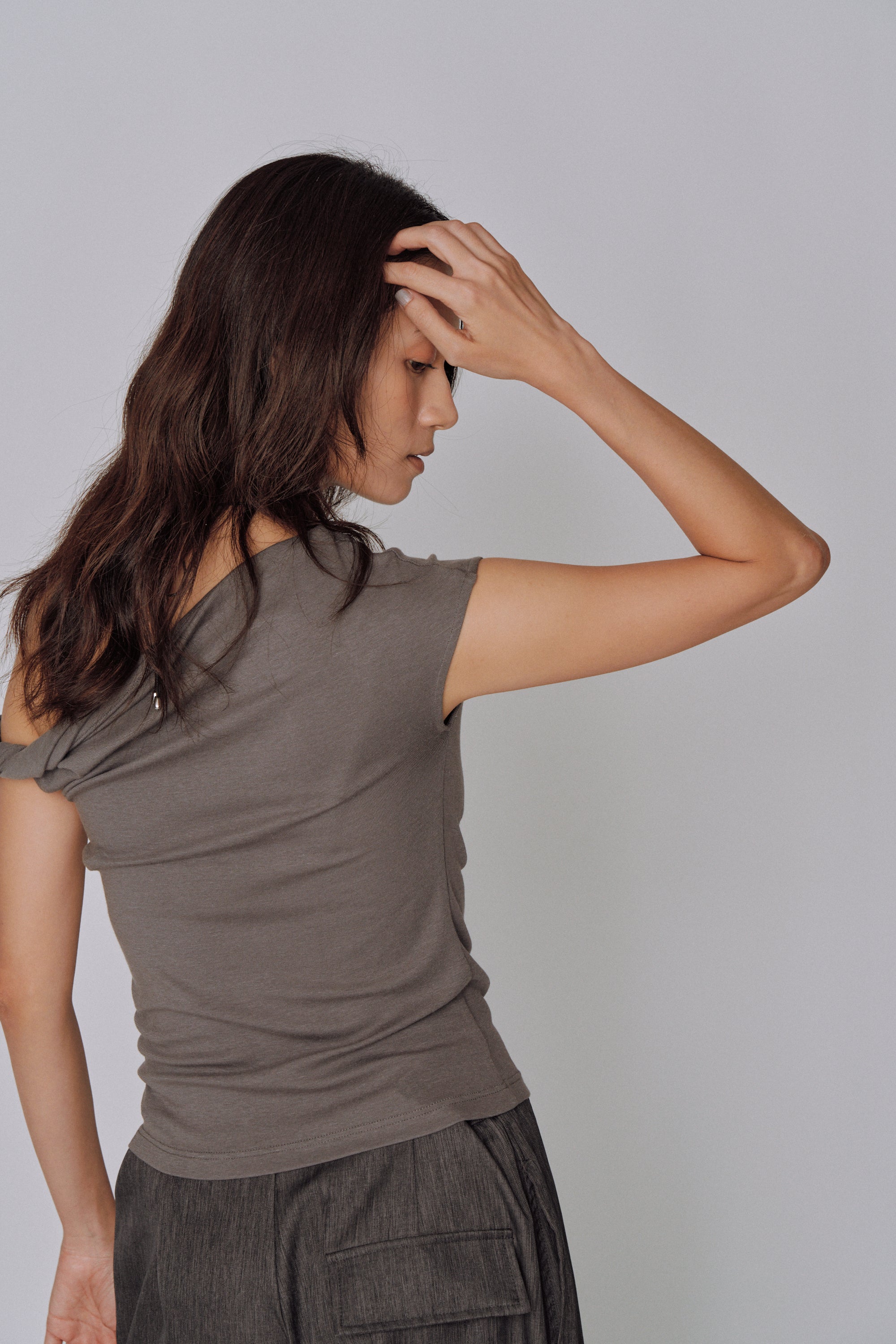 Asymmetry Drape Top