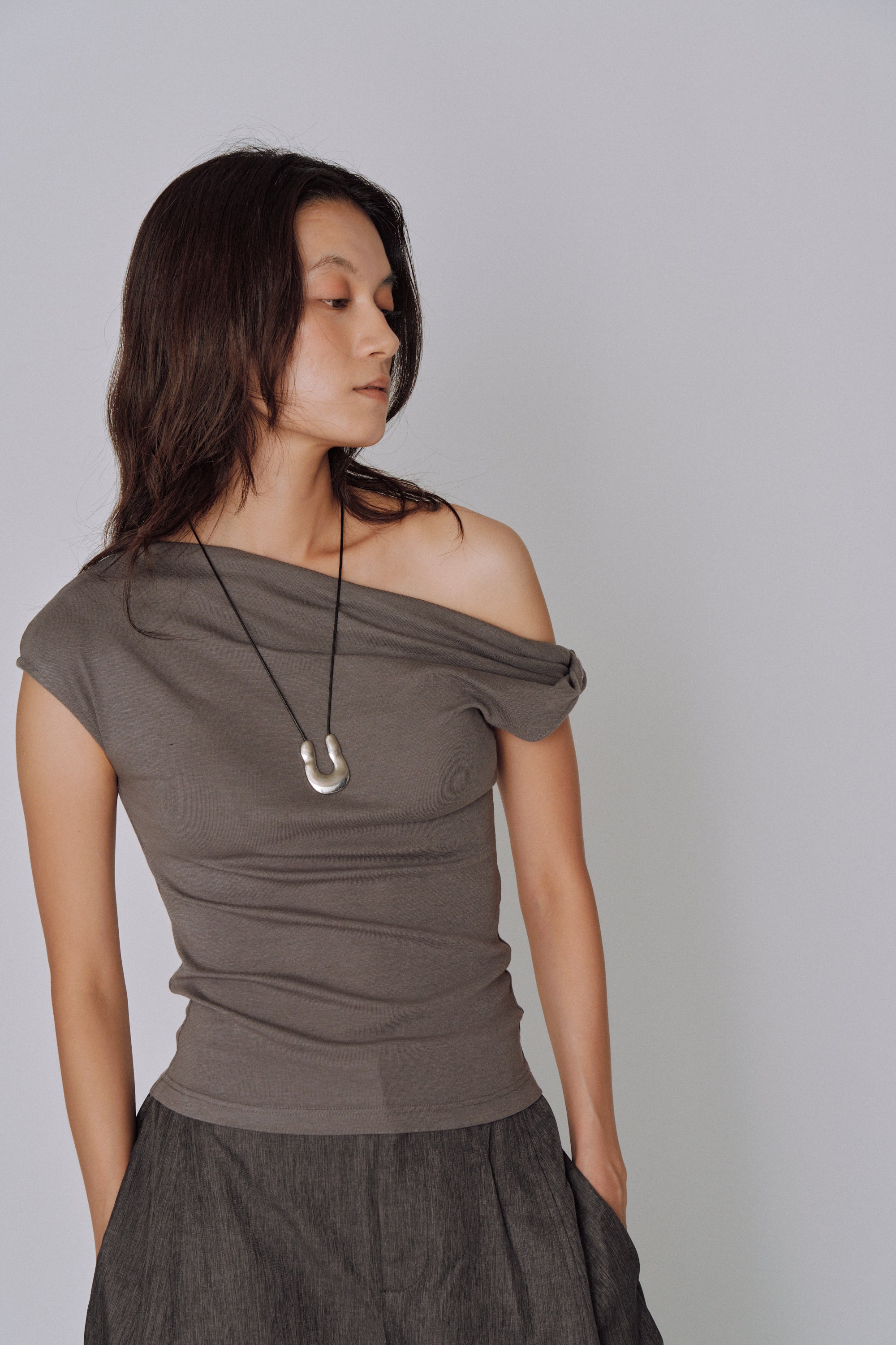 Asymmetry Drape Top