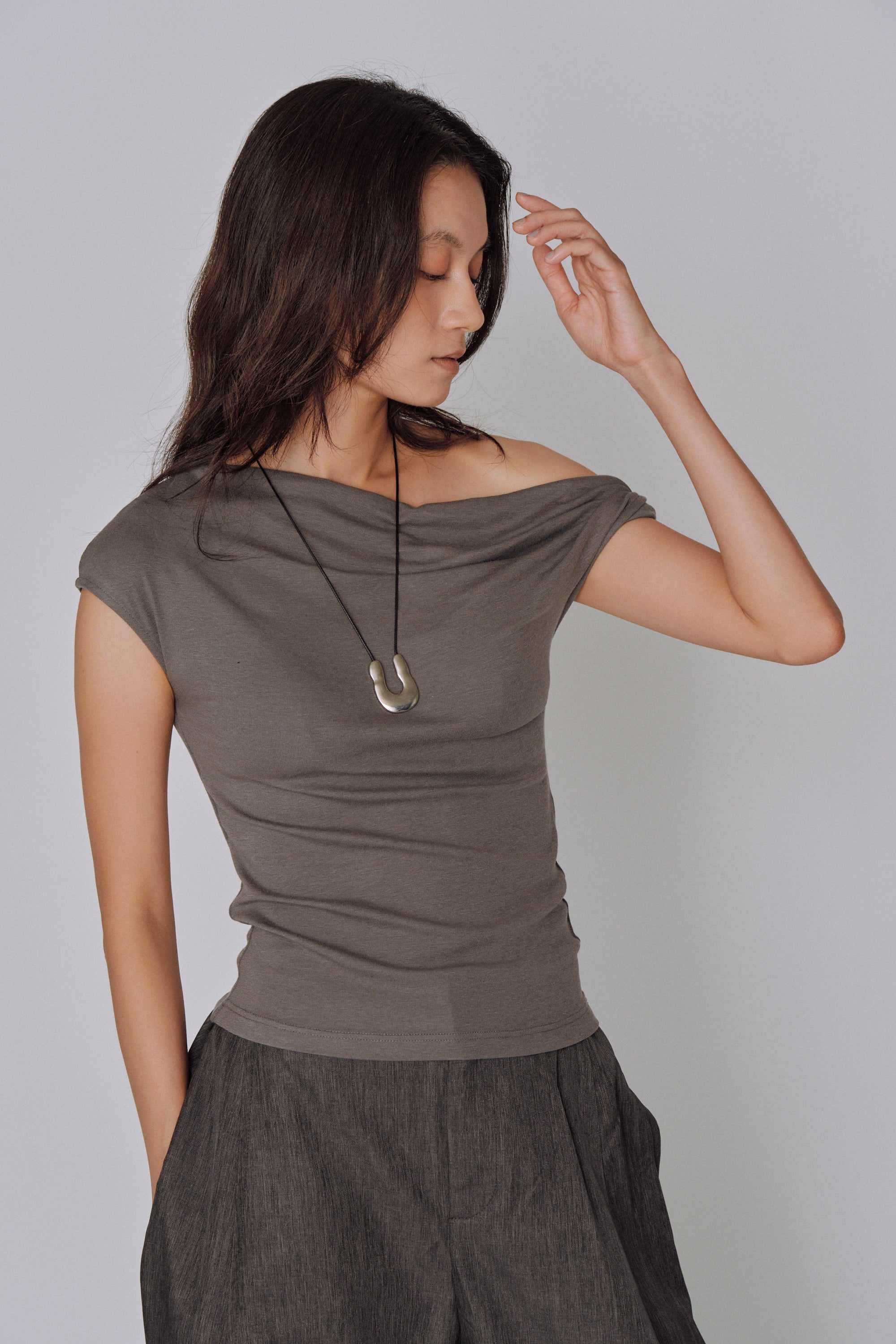 Asymmetry Drape Top