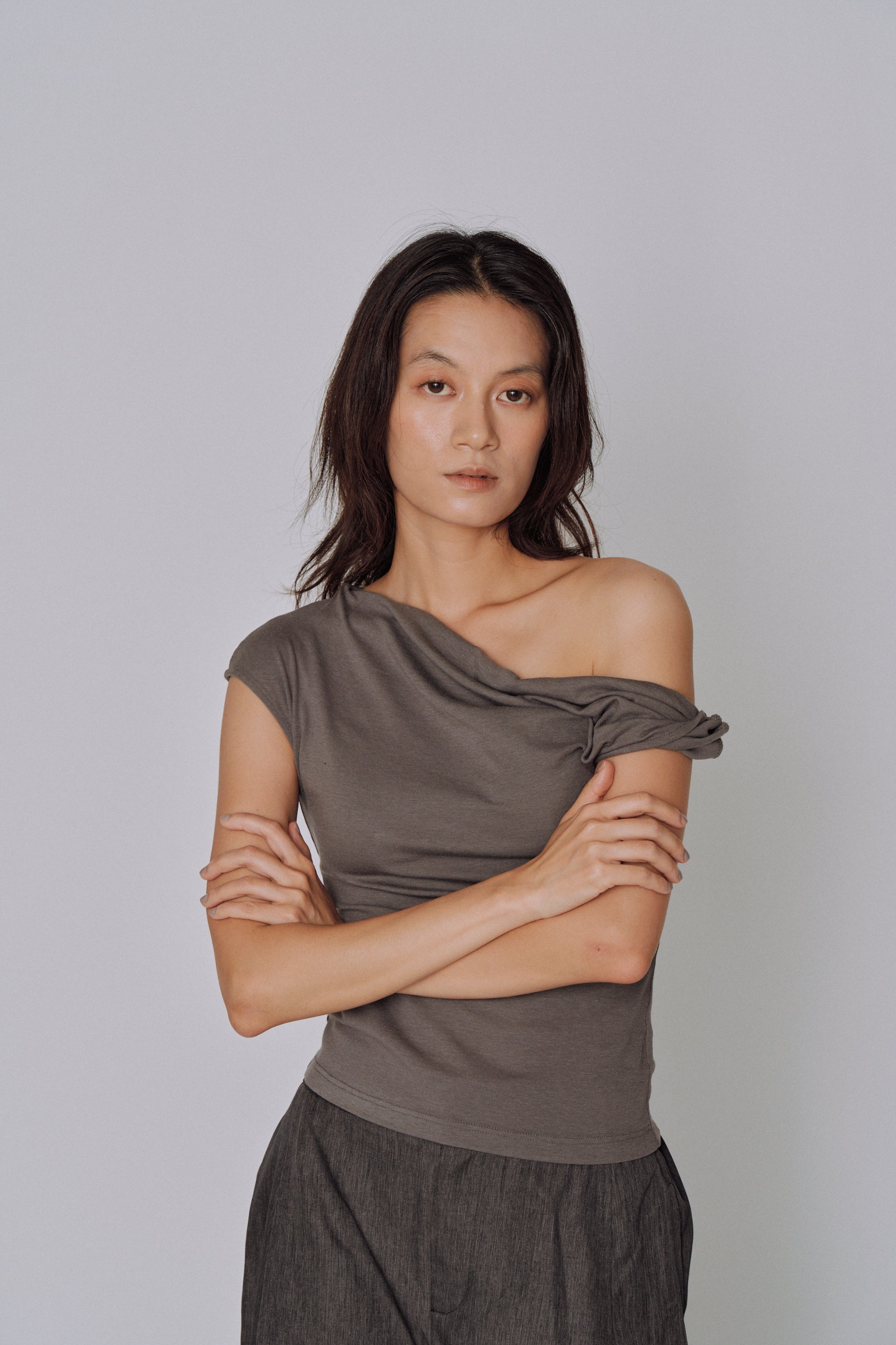 Asymmetry Drape Top