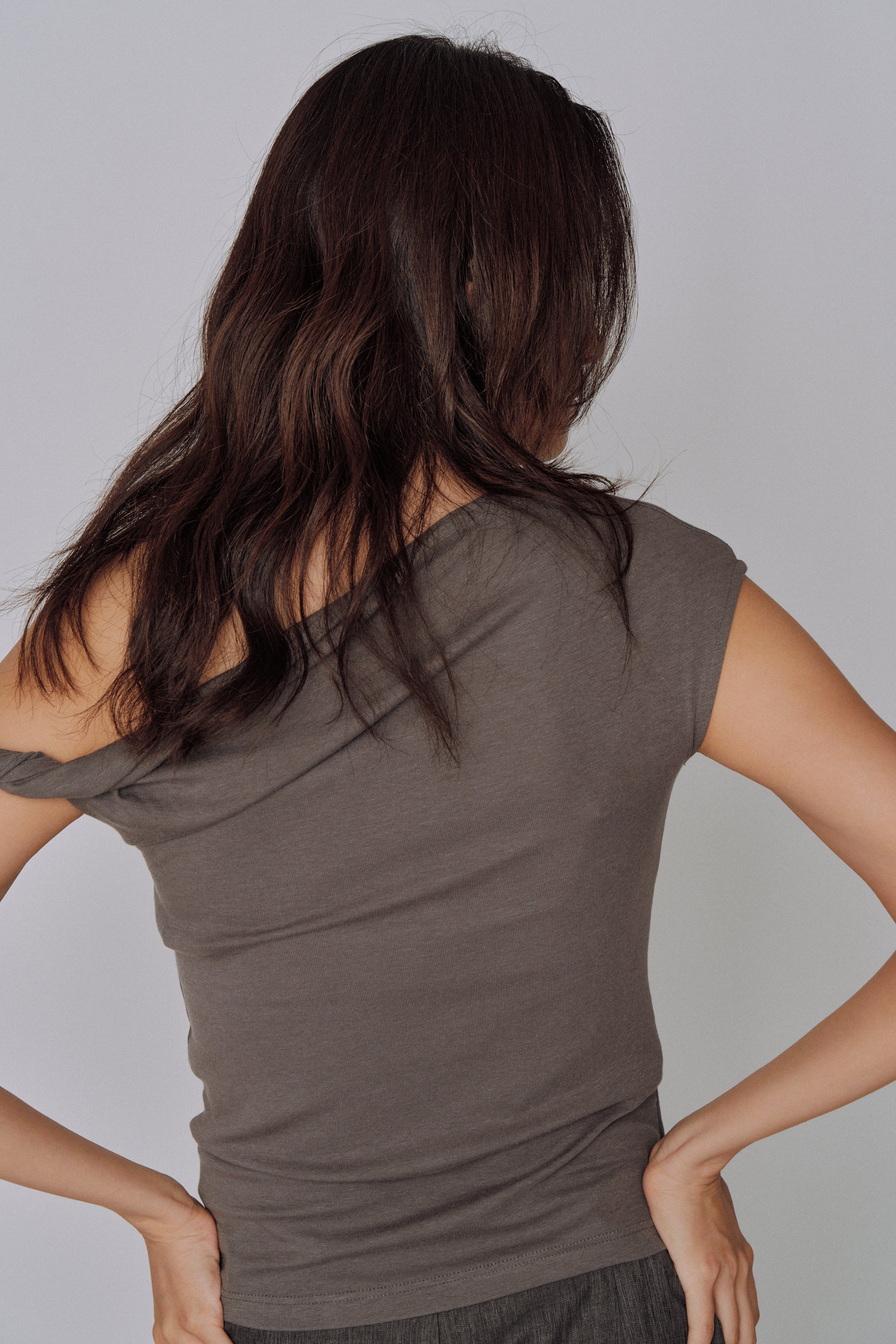 Asymmetry Drape Top