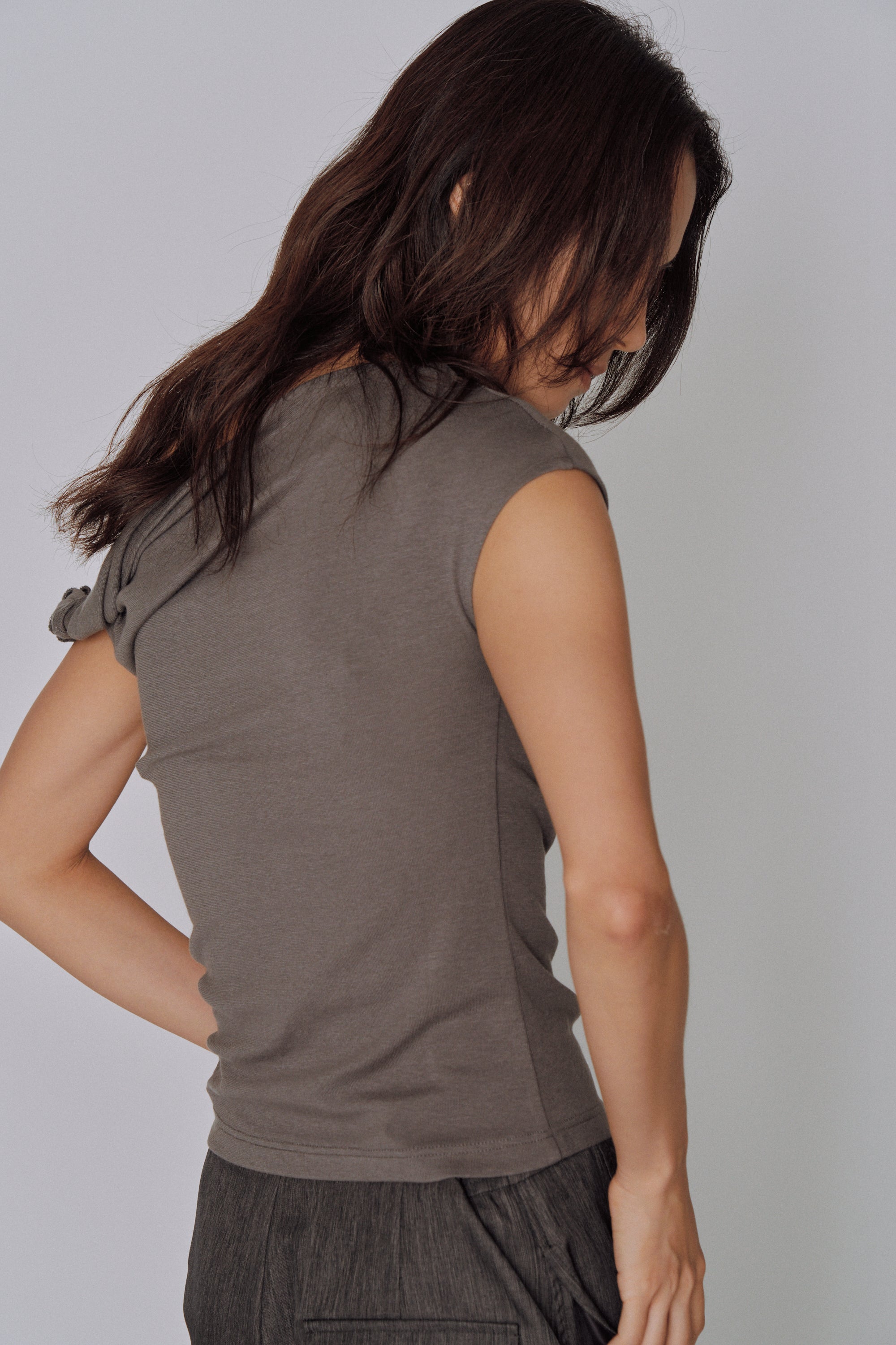 Asymmetry Drape Top