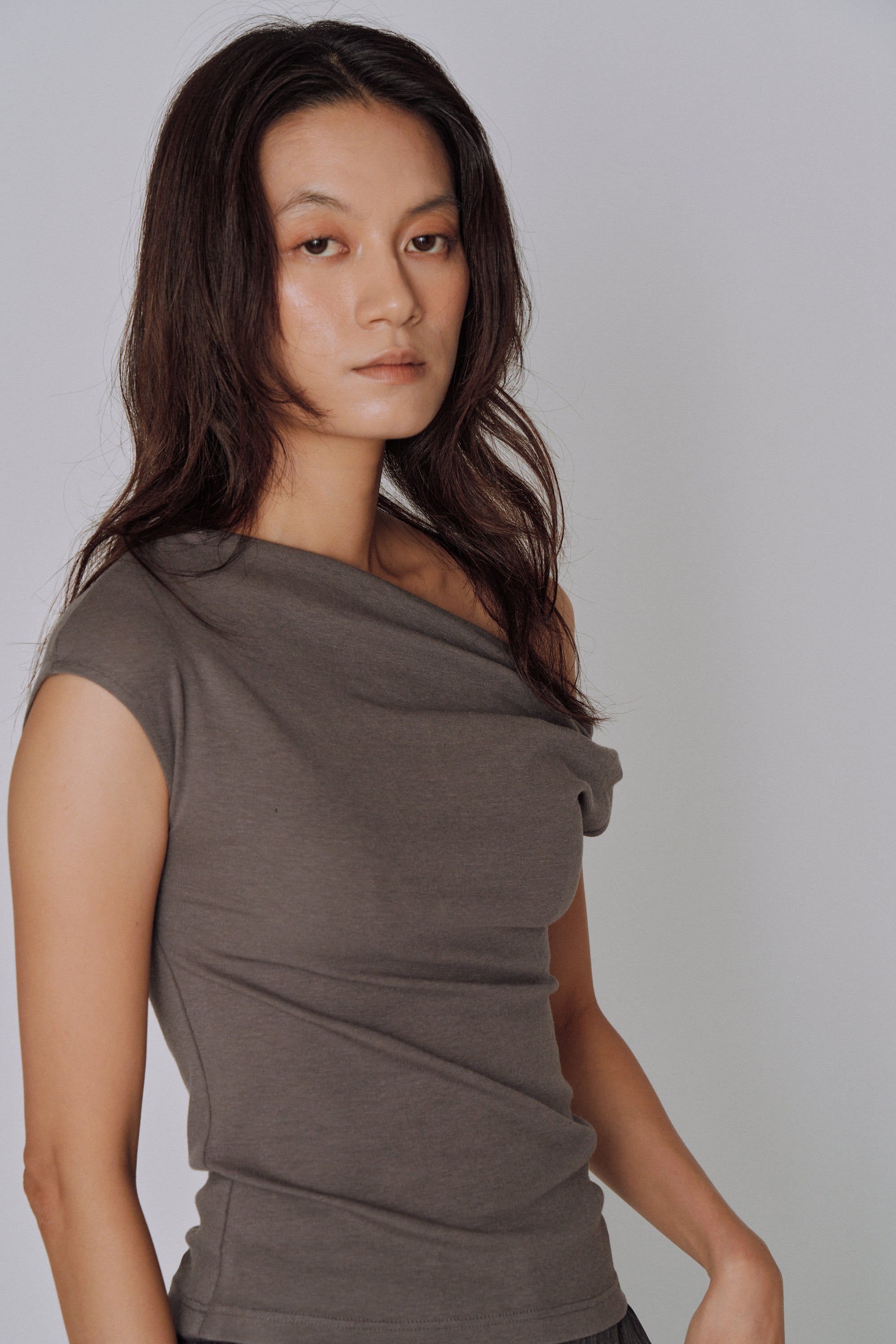 Asymmetry Drape Top