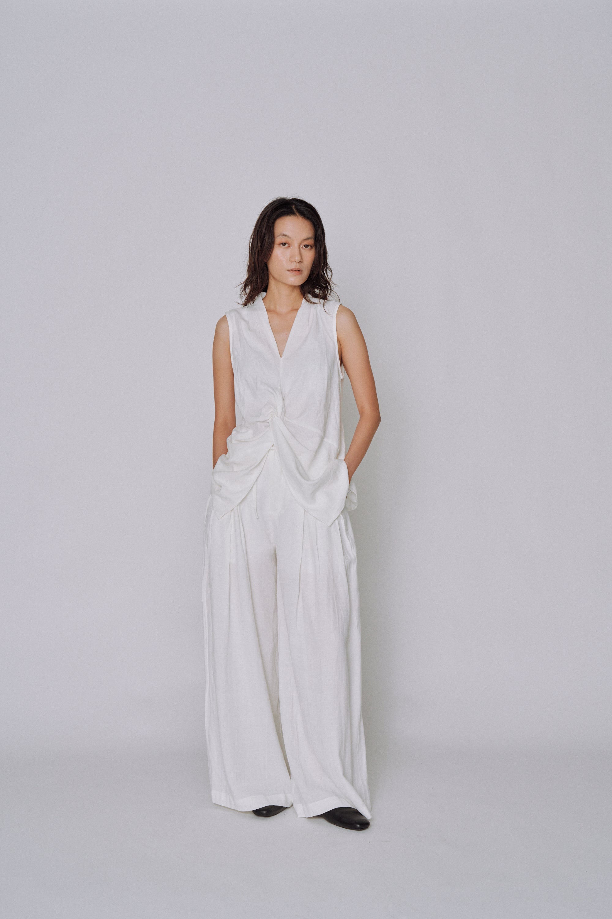 Twist Front Linen Set