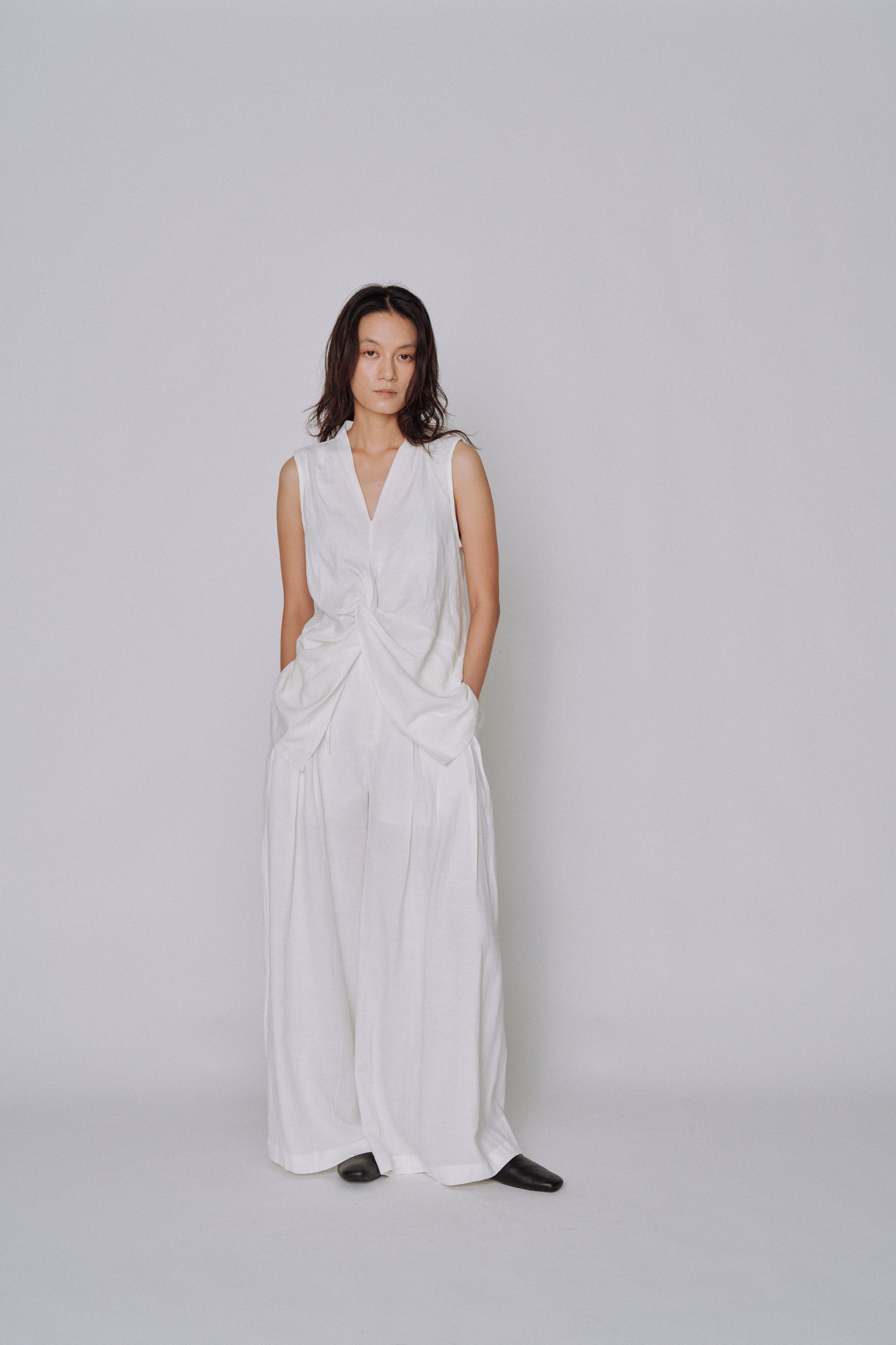 Twist Front Linen Set