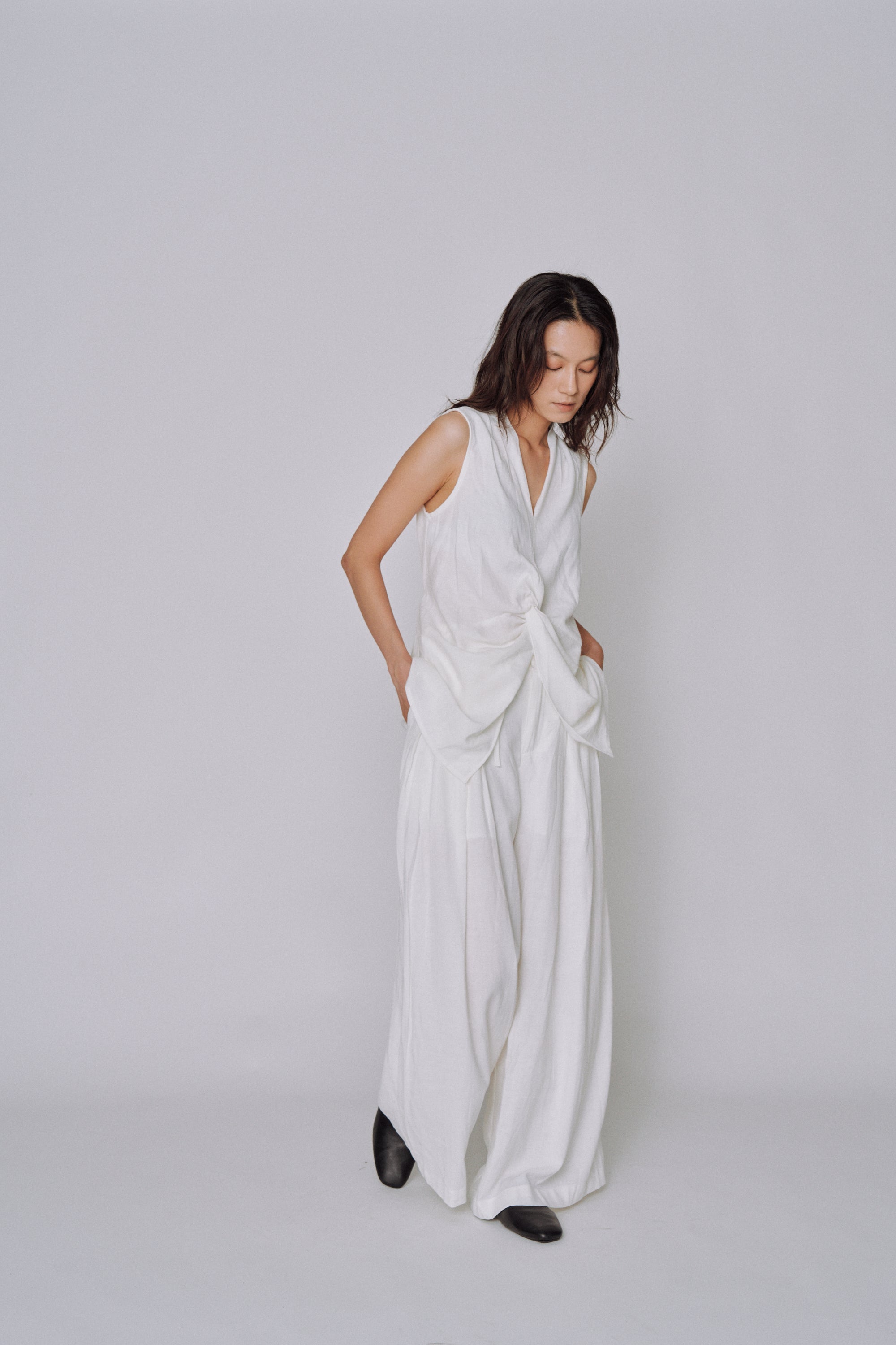 Twist Front Linen Set