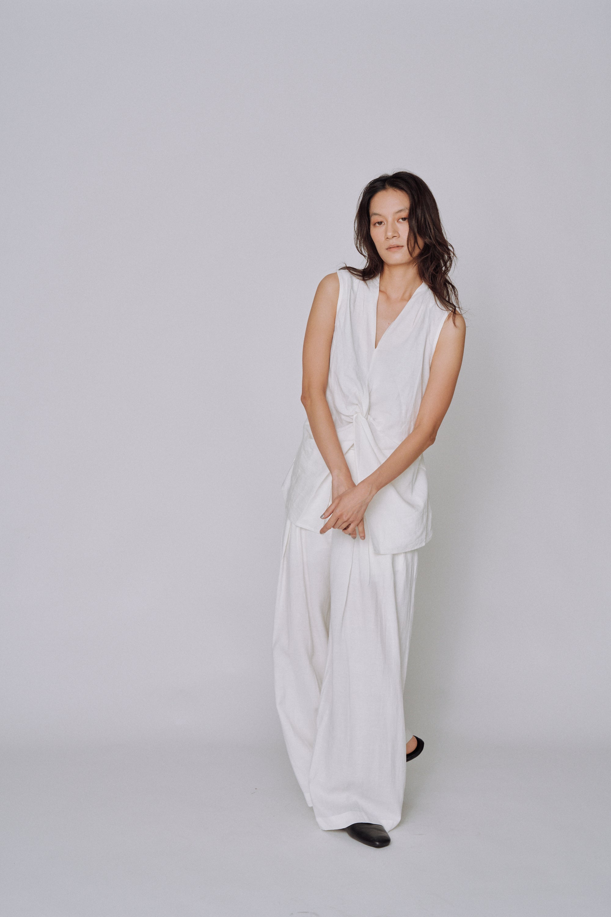Twist Front Linen Set