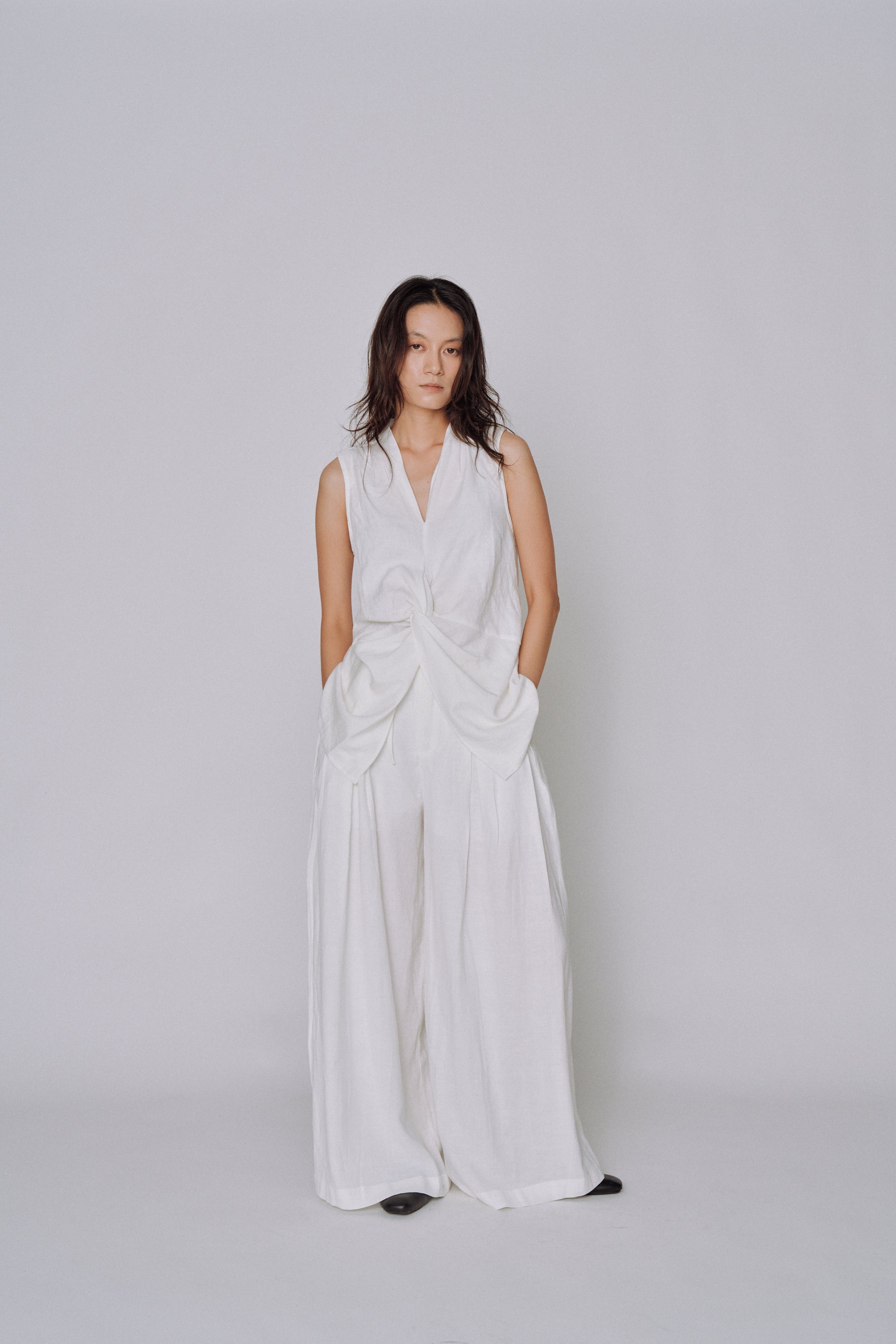 Twist Front Linen Set