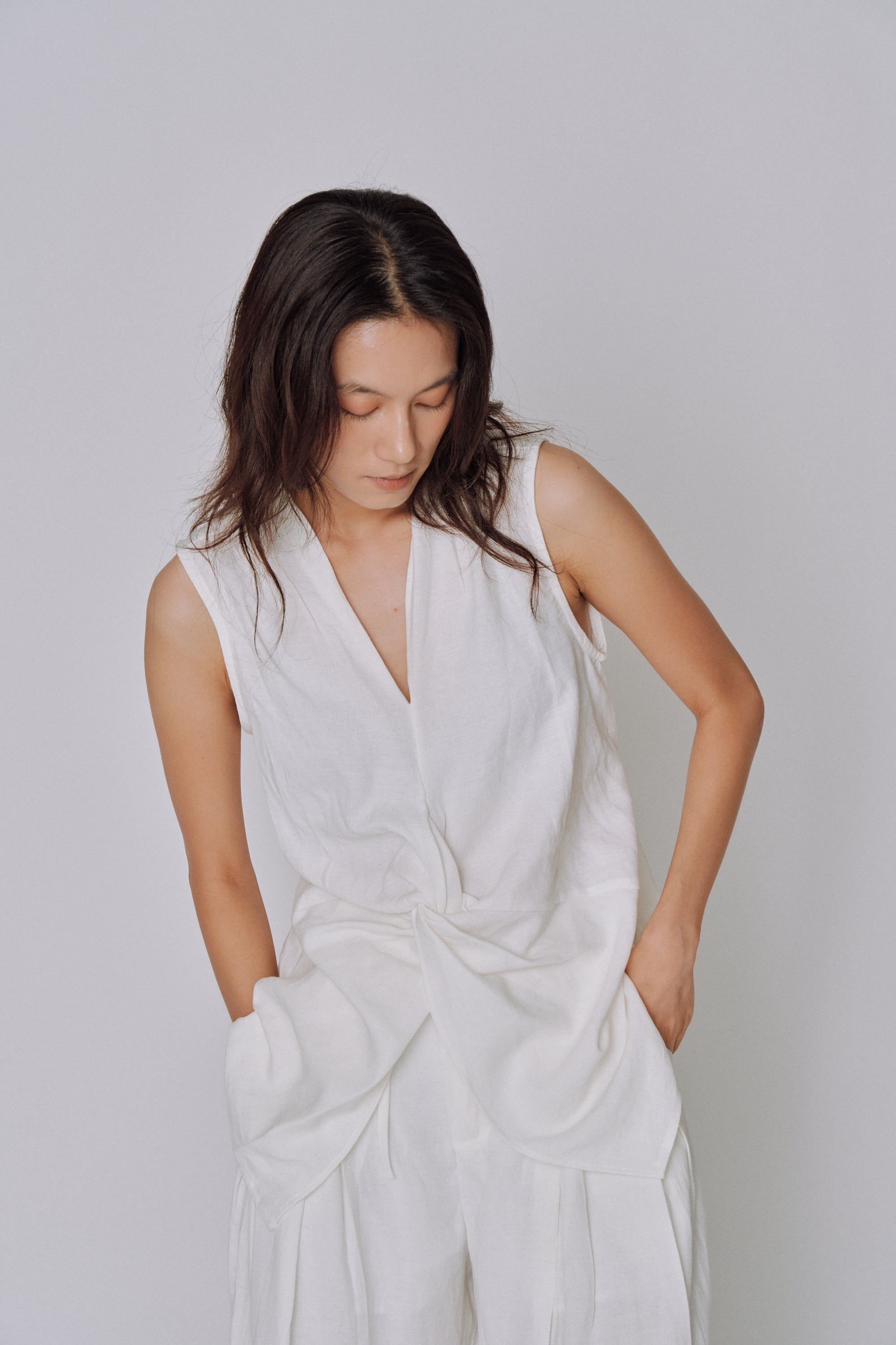 Twist Front Linen Set
