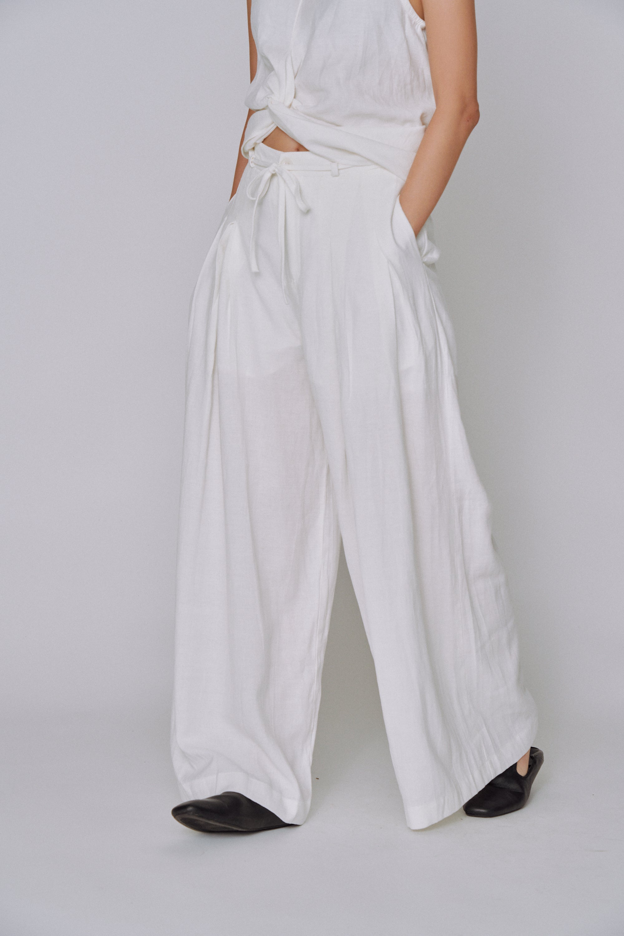 Twist Front Linen Set