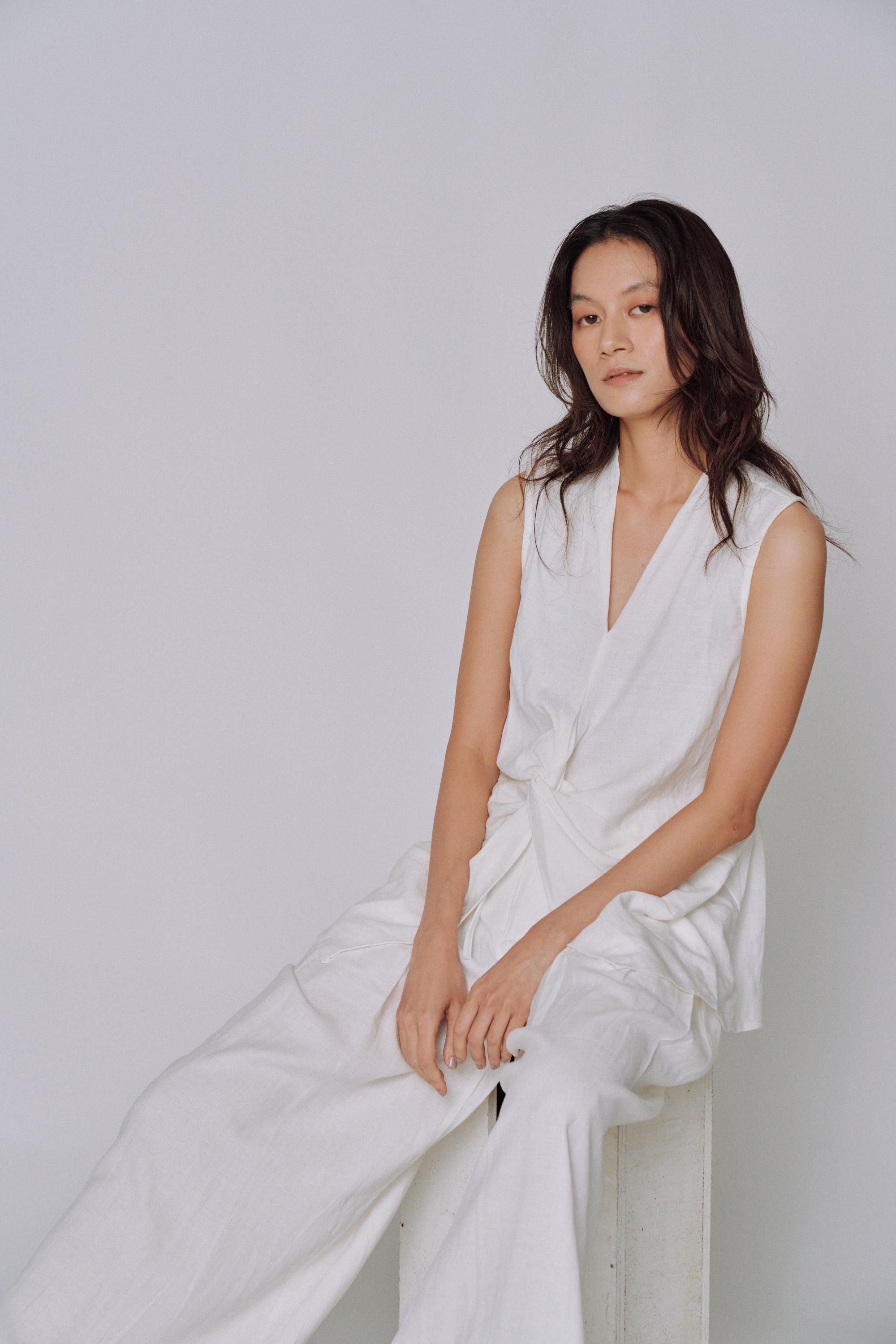 Twist Front Linen Set