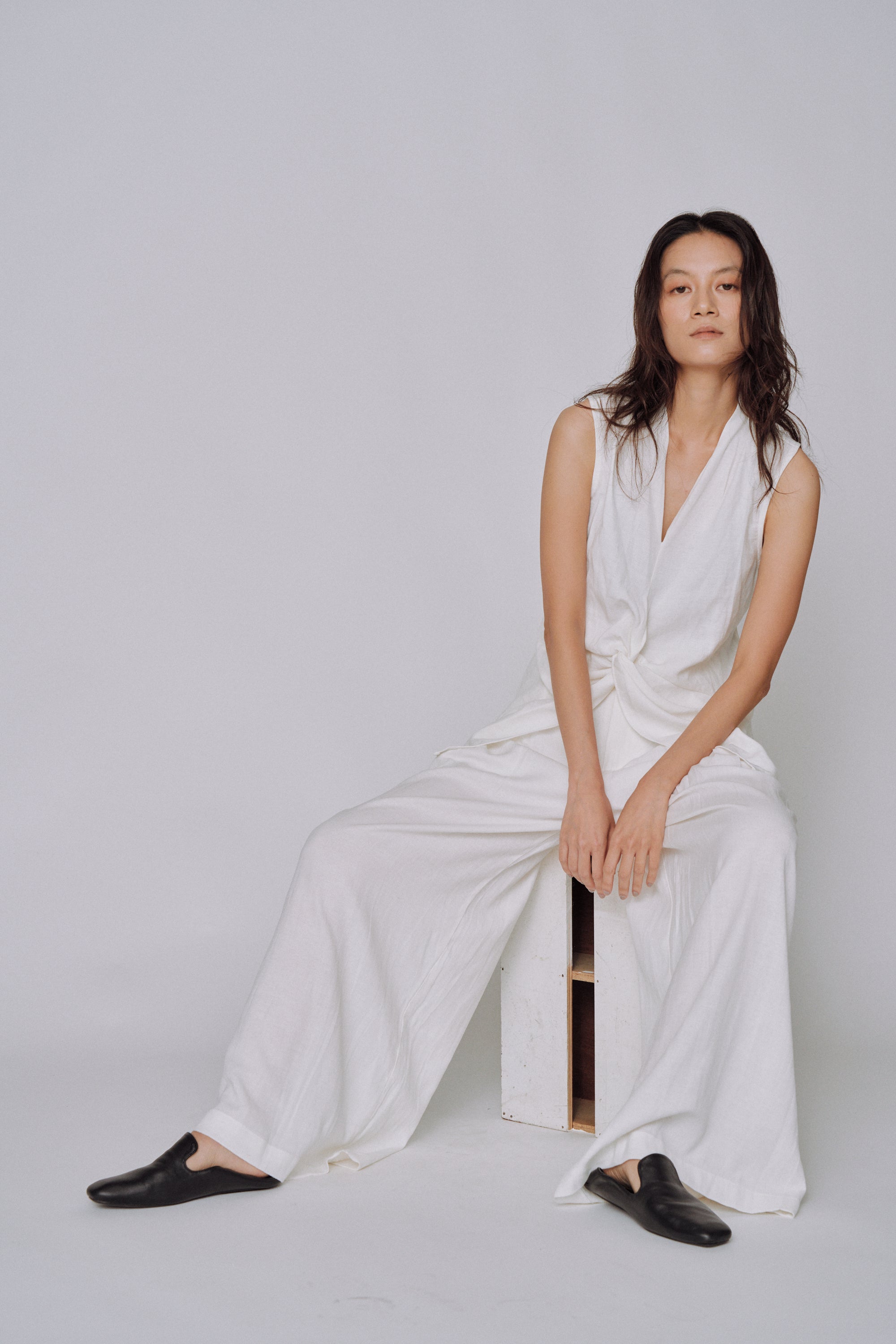 Twist Front Linen Set