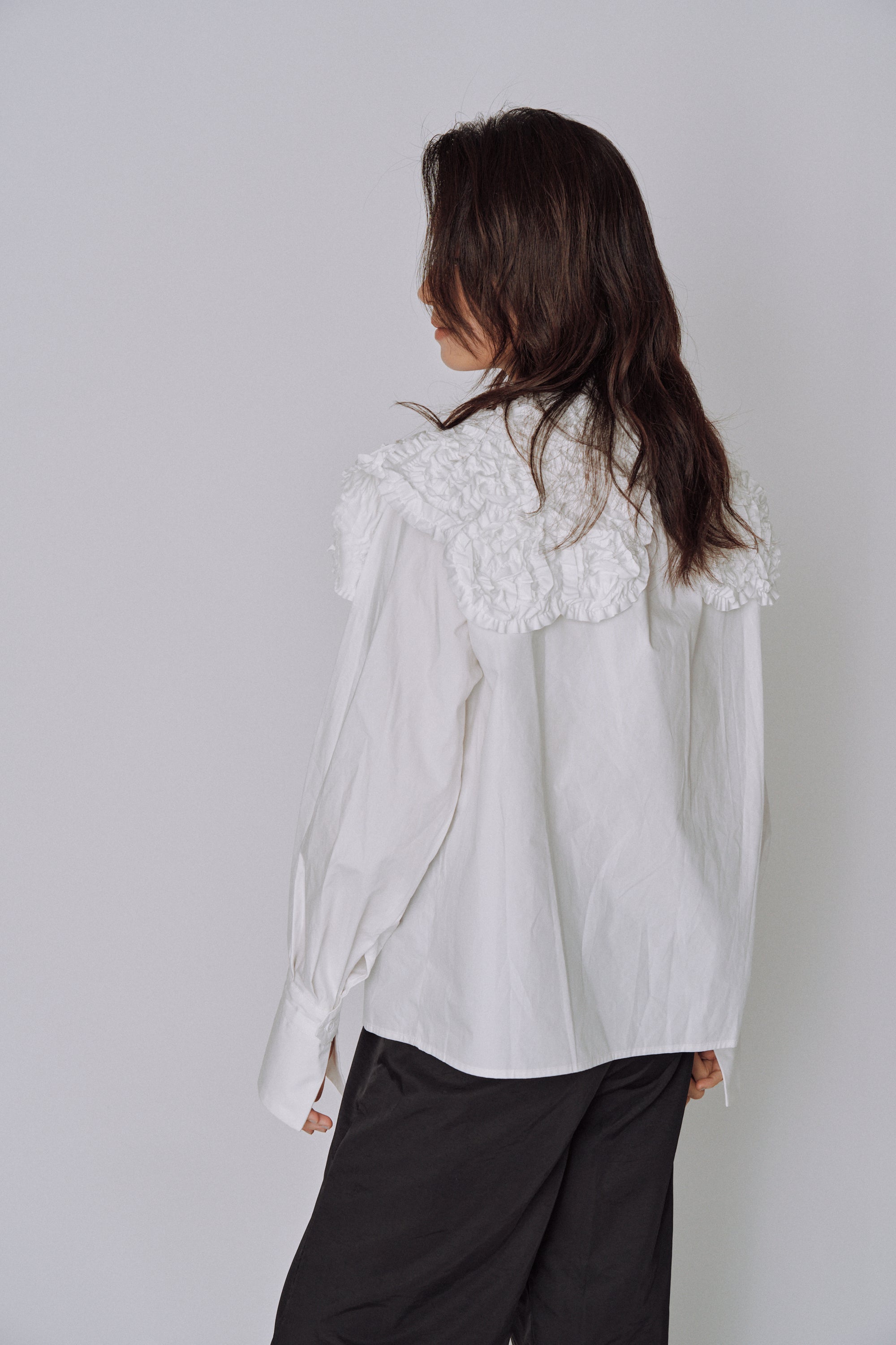 Sculpted Petal Collar Shirt