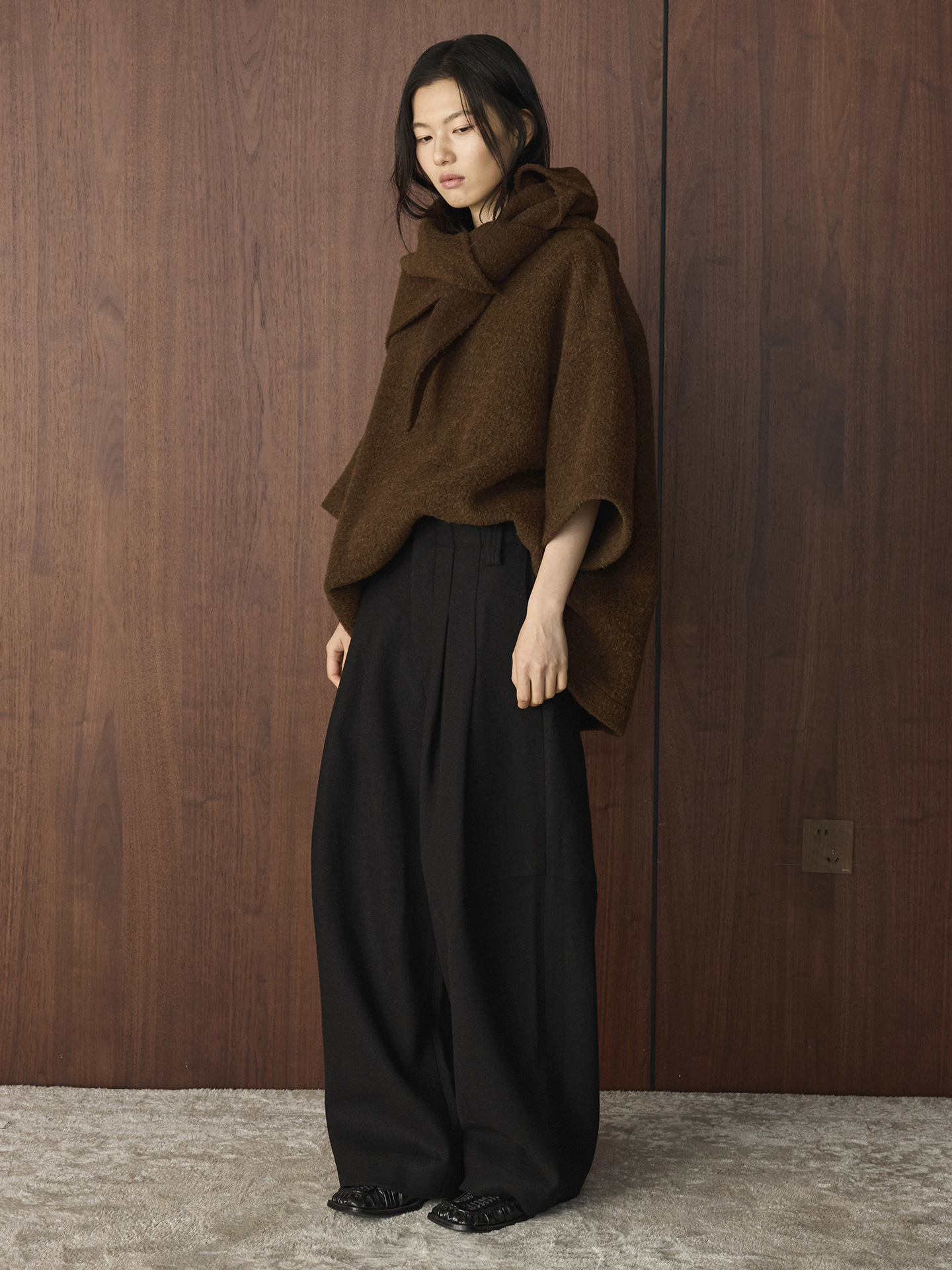 Architectural Wool Wide Pants