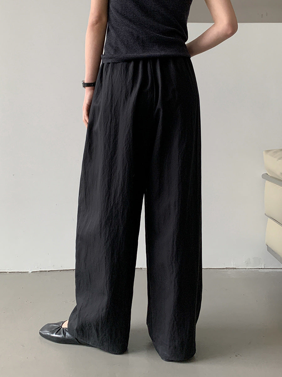 Airy Texture Wide Pants