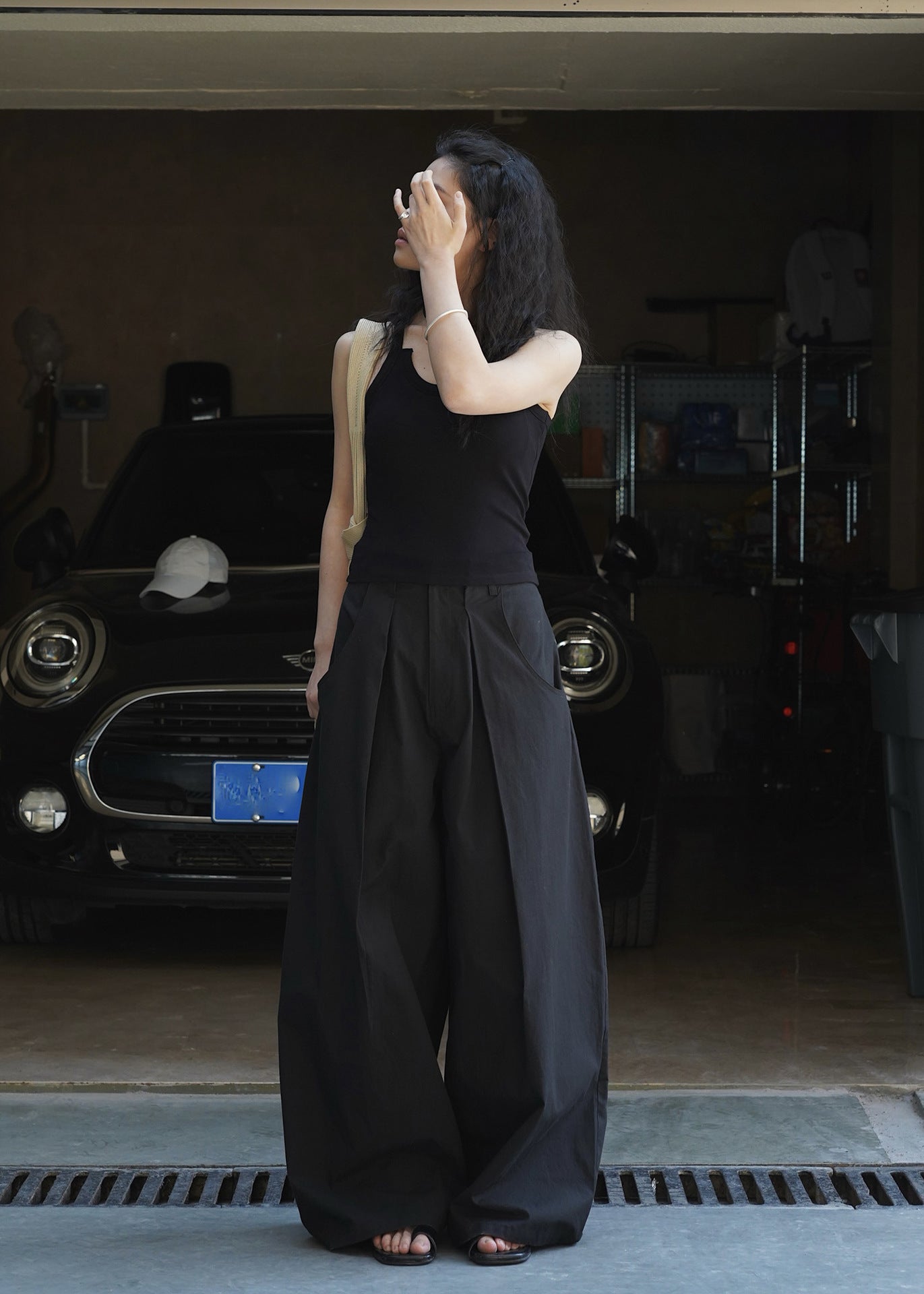 Ultra Wide High-Waist Tuck Pants