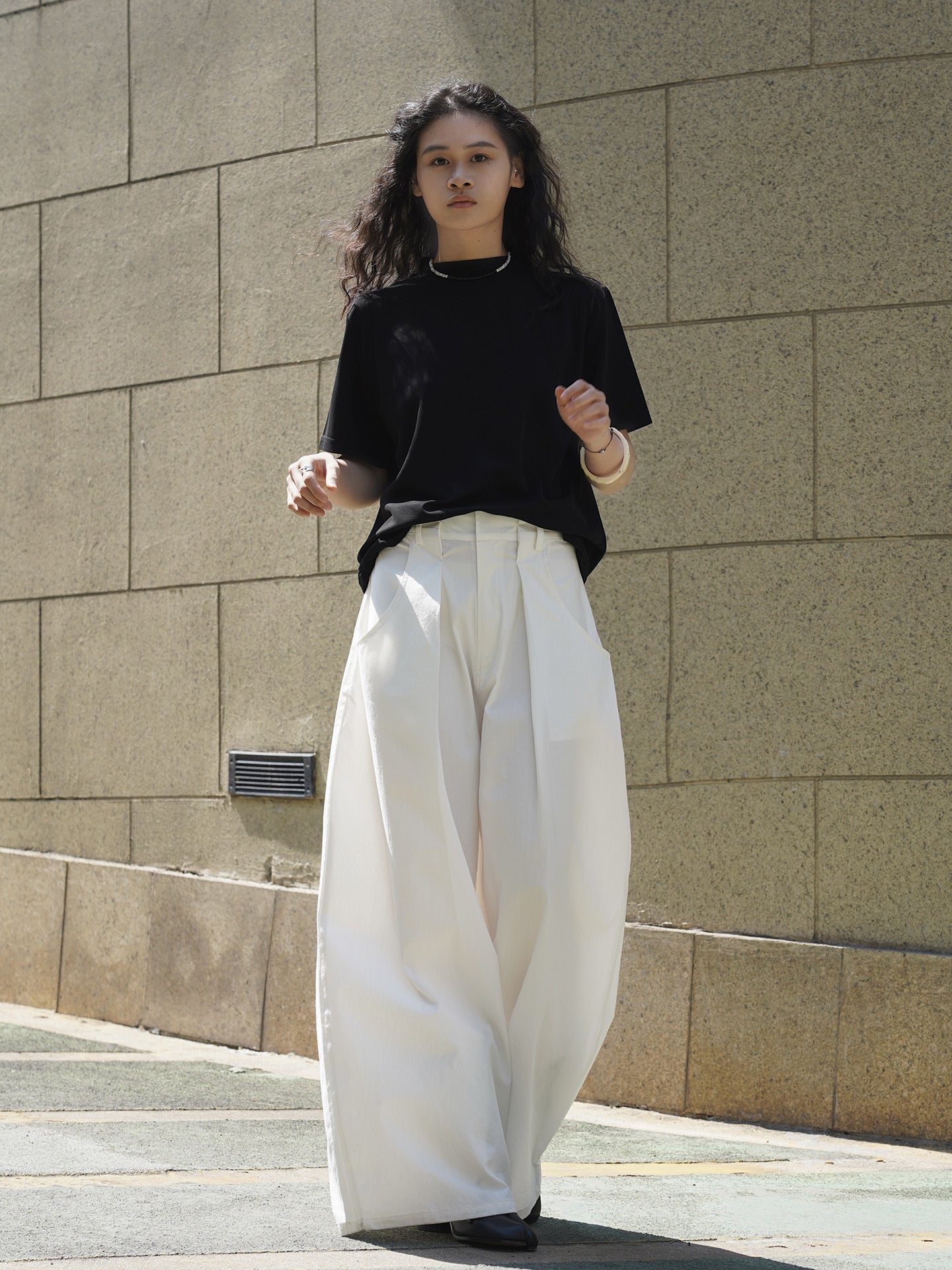 Ultra Wide High-Waist Tuck Pants