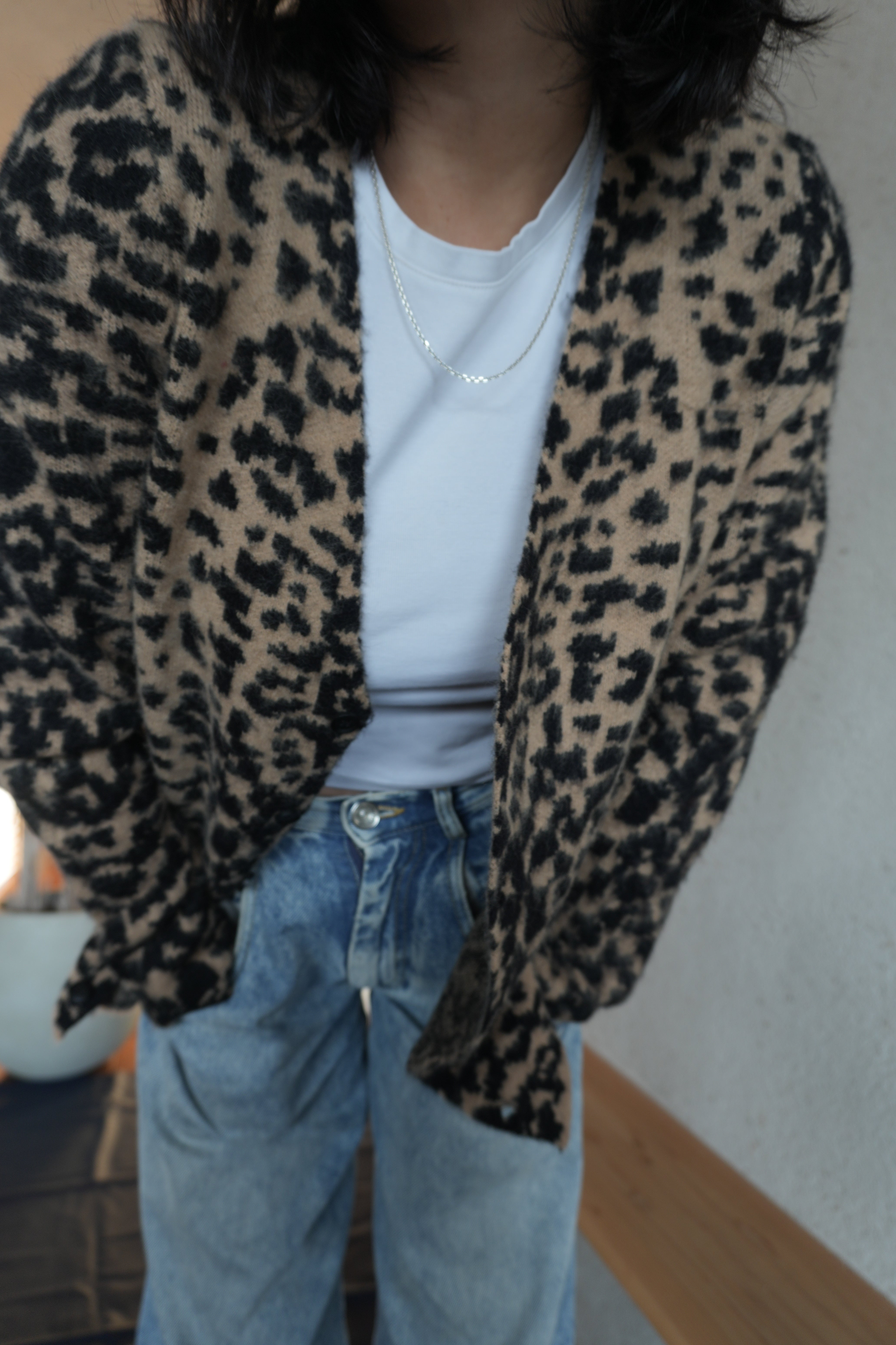 Urban Leopard Jacquard Cardigan