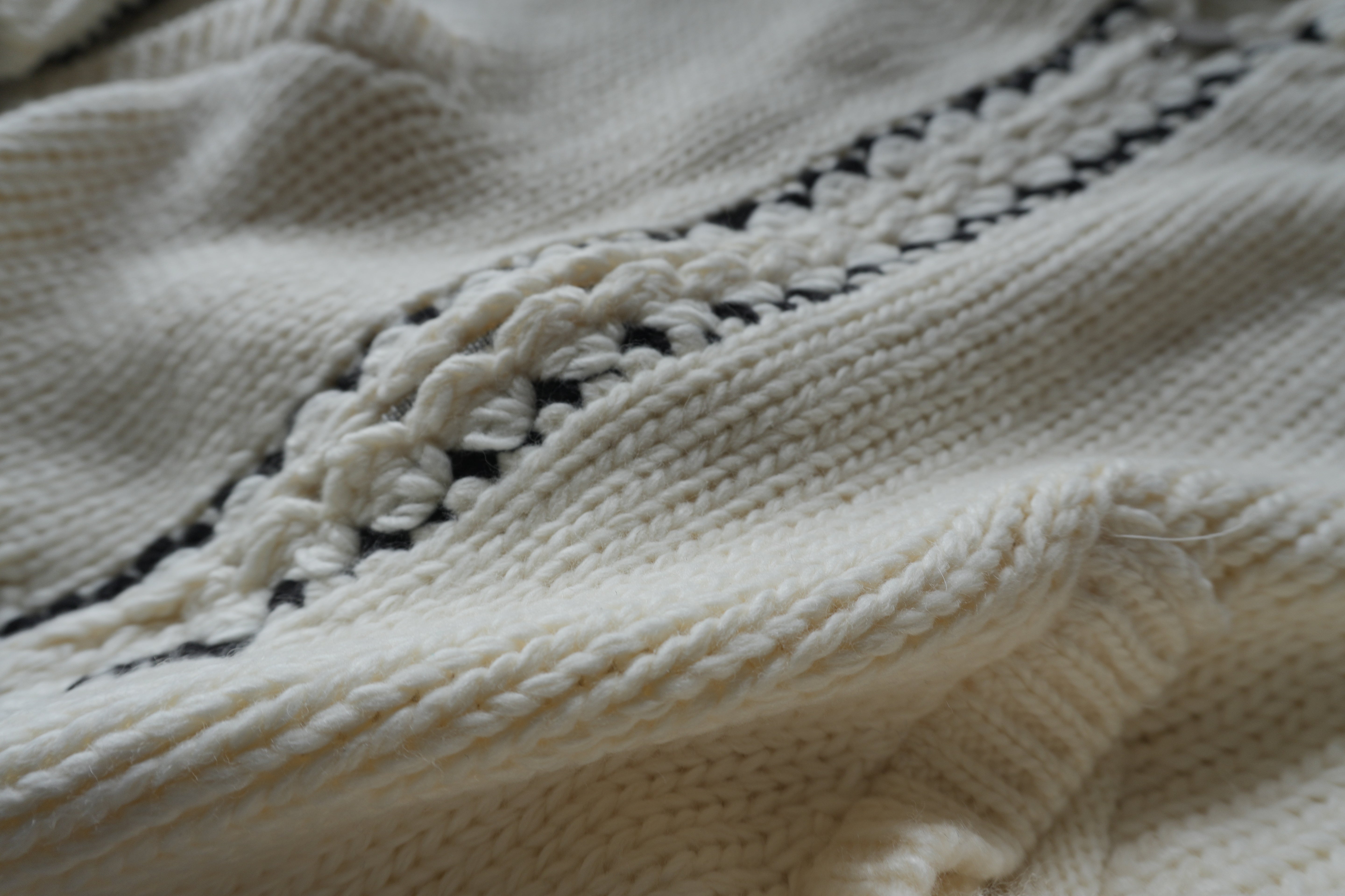 Cozy stich hood knit