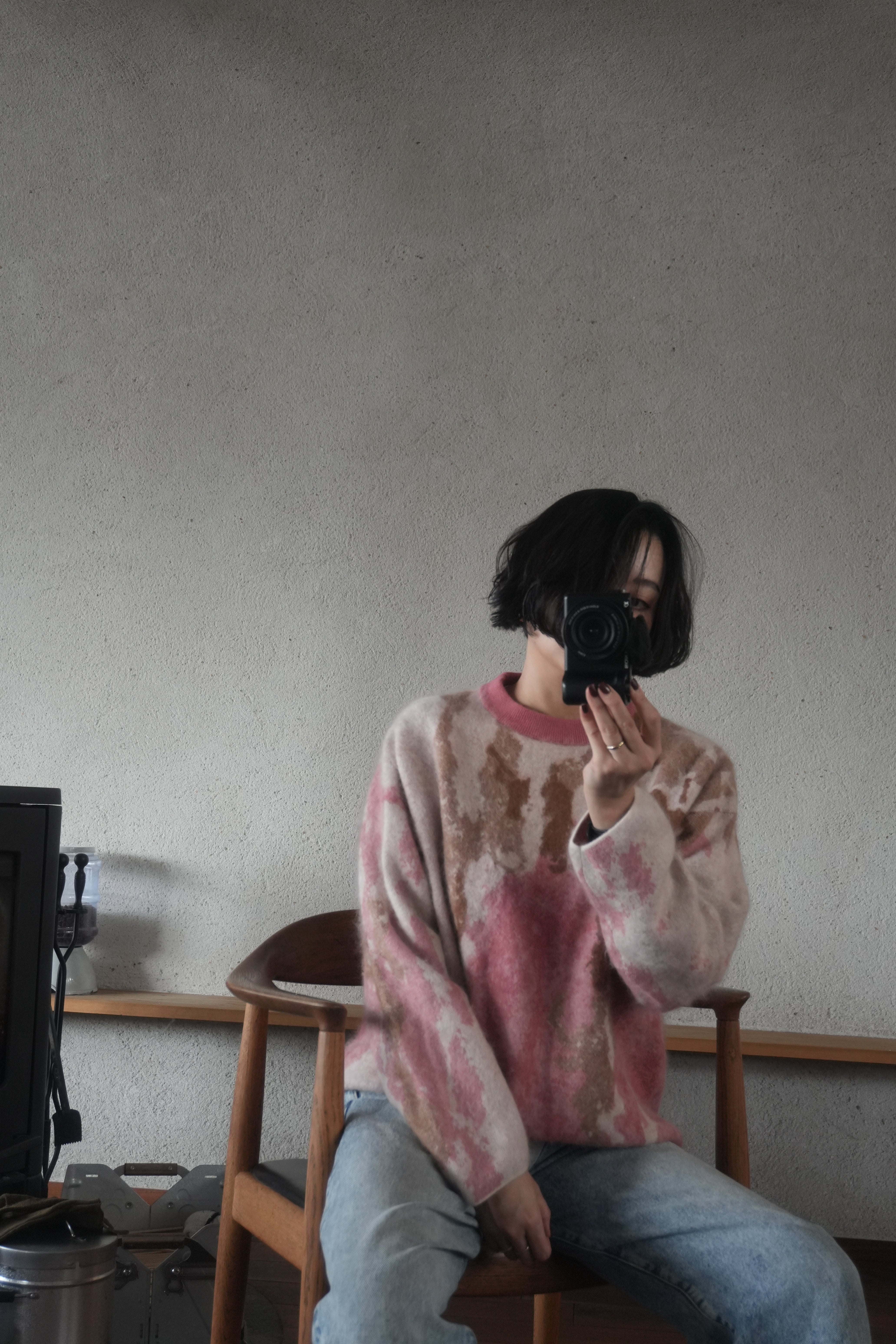 Misty wool blend knit