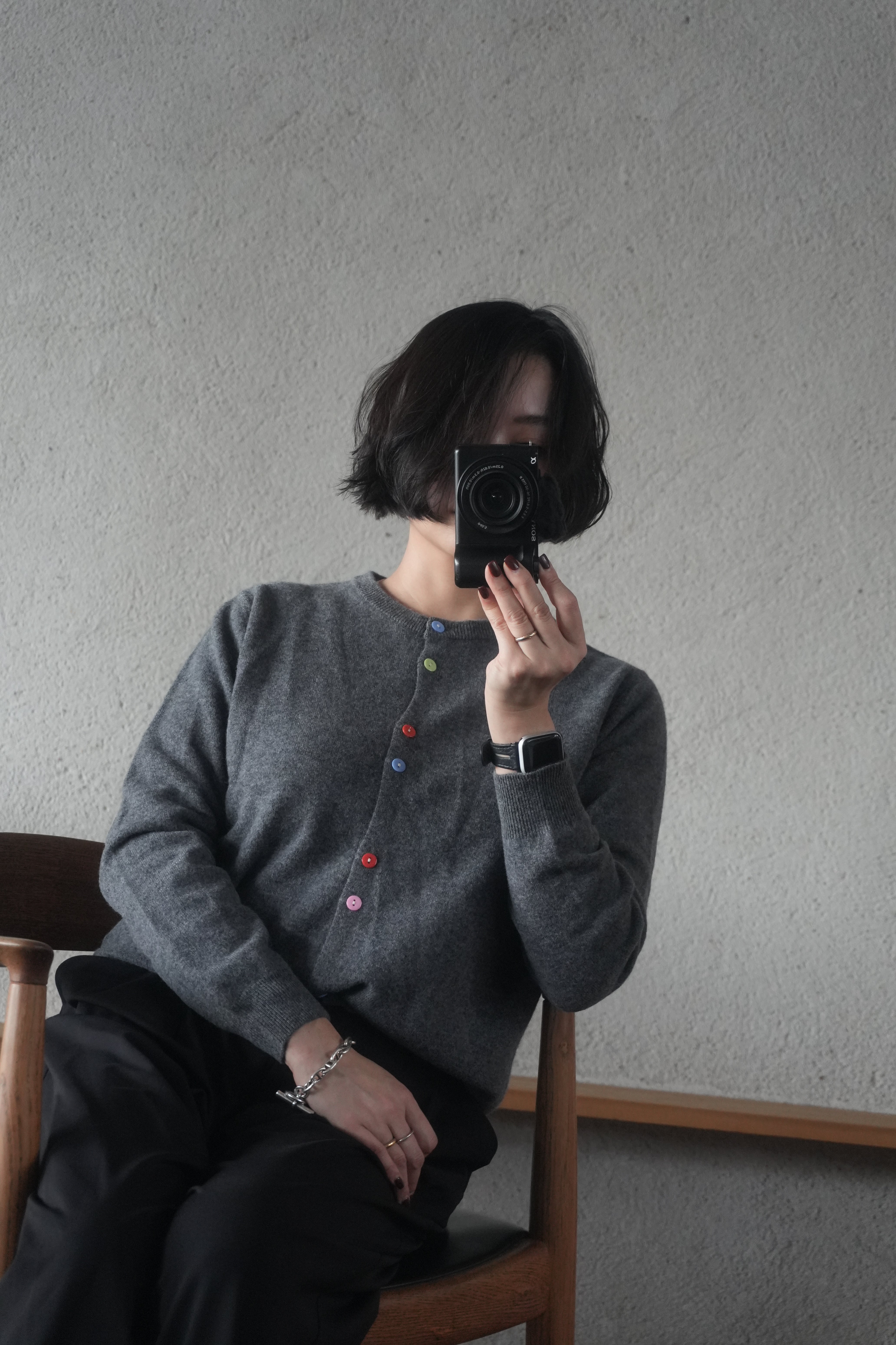 Multi-Color Button Knit Cardigan
