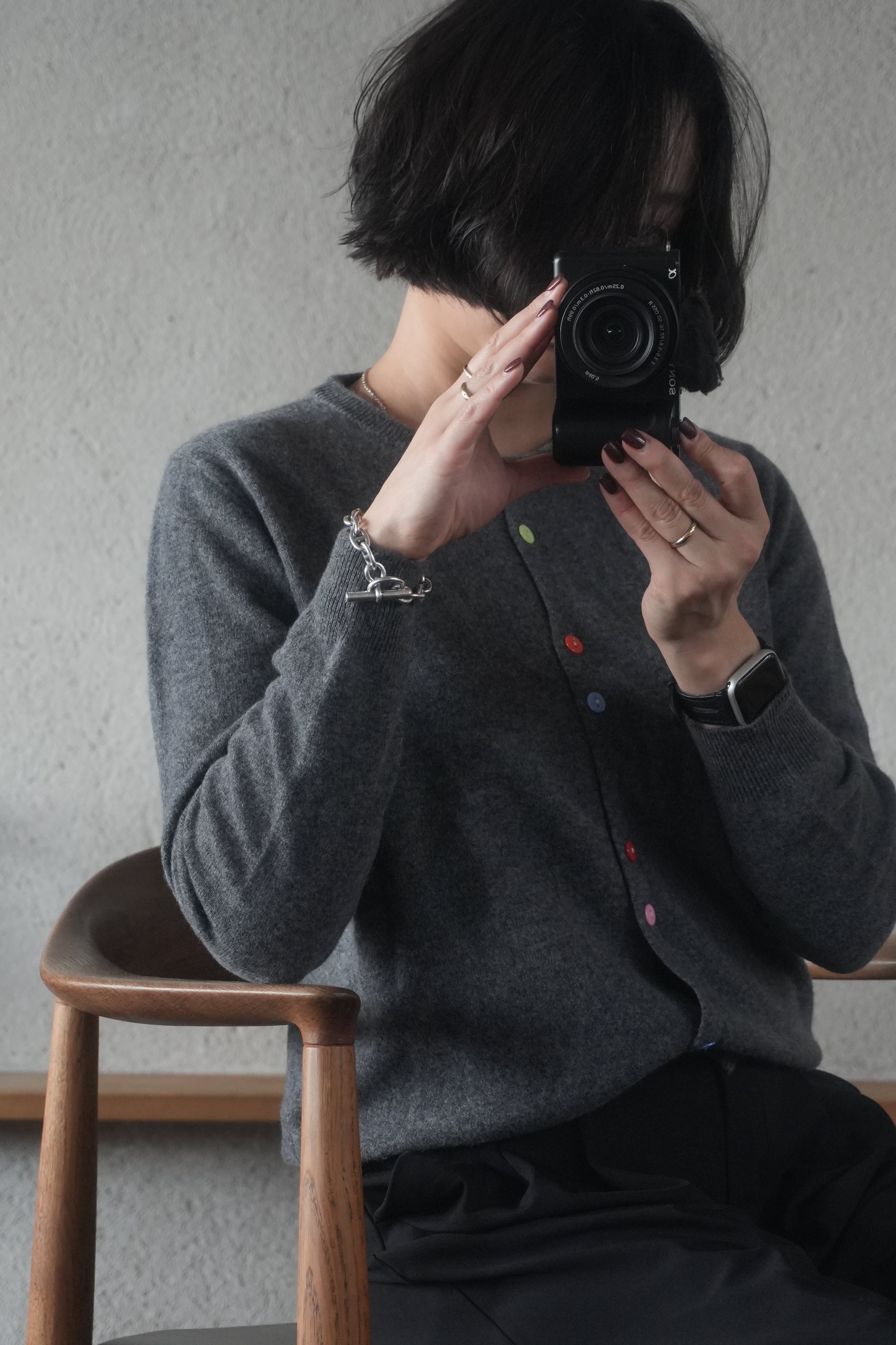 Multi-Color Button Knit Cardigan