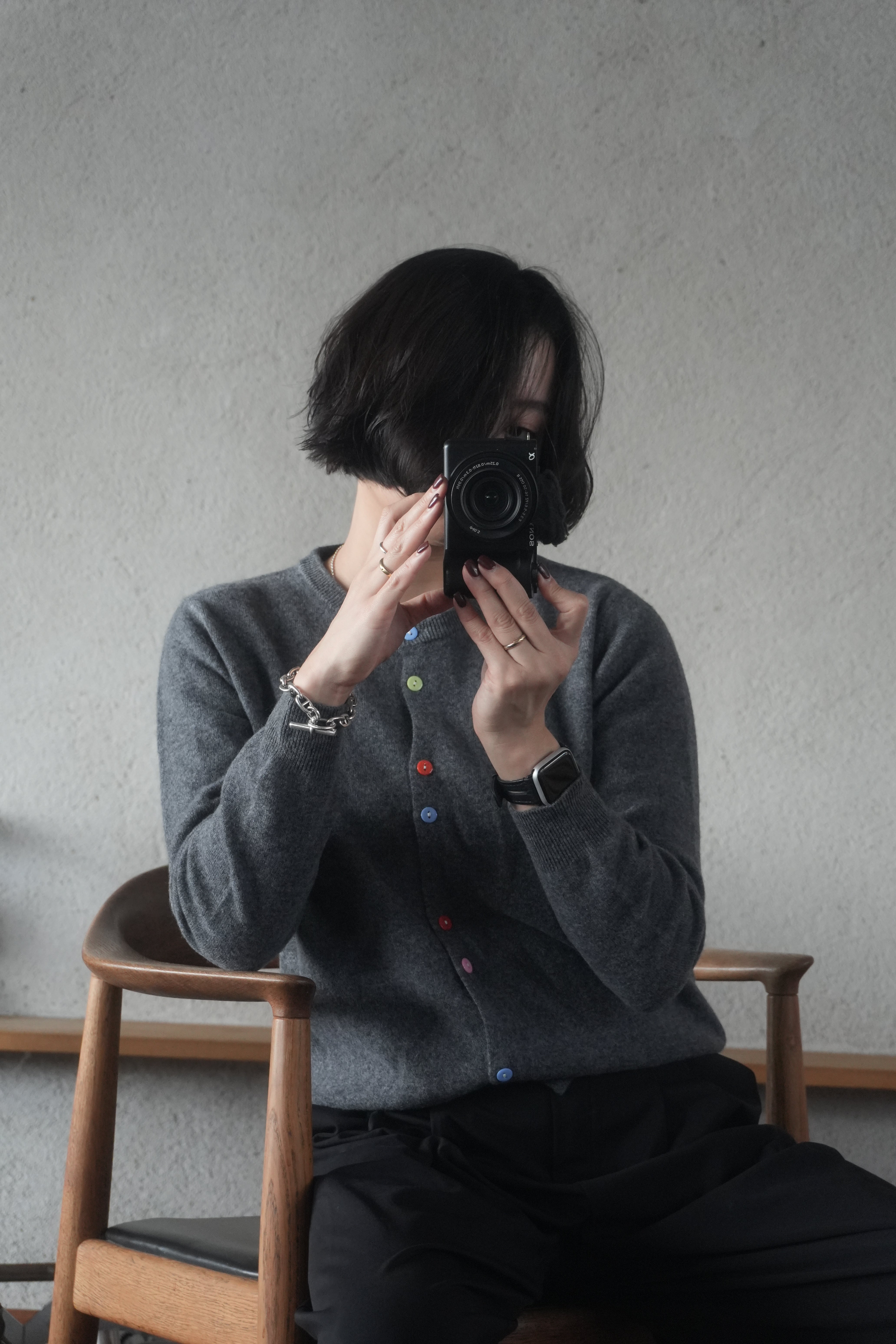 Multi-Color Button Knit Cardigan