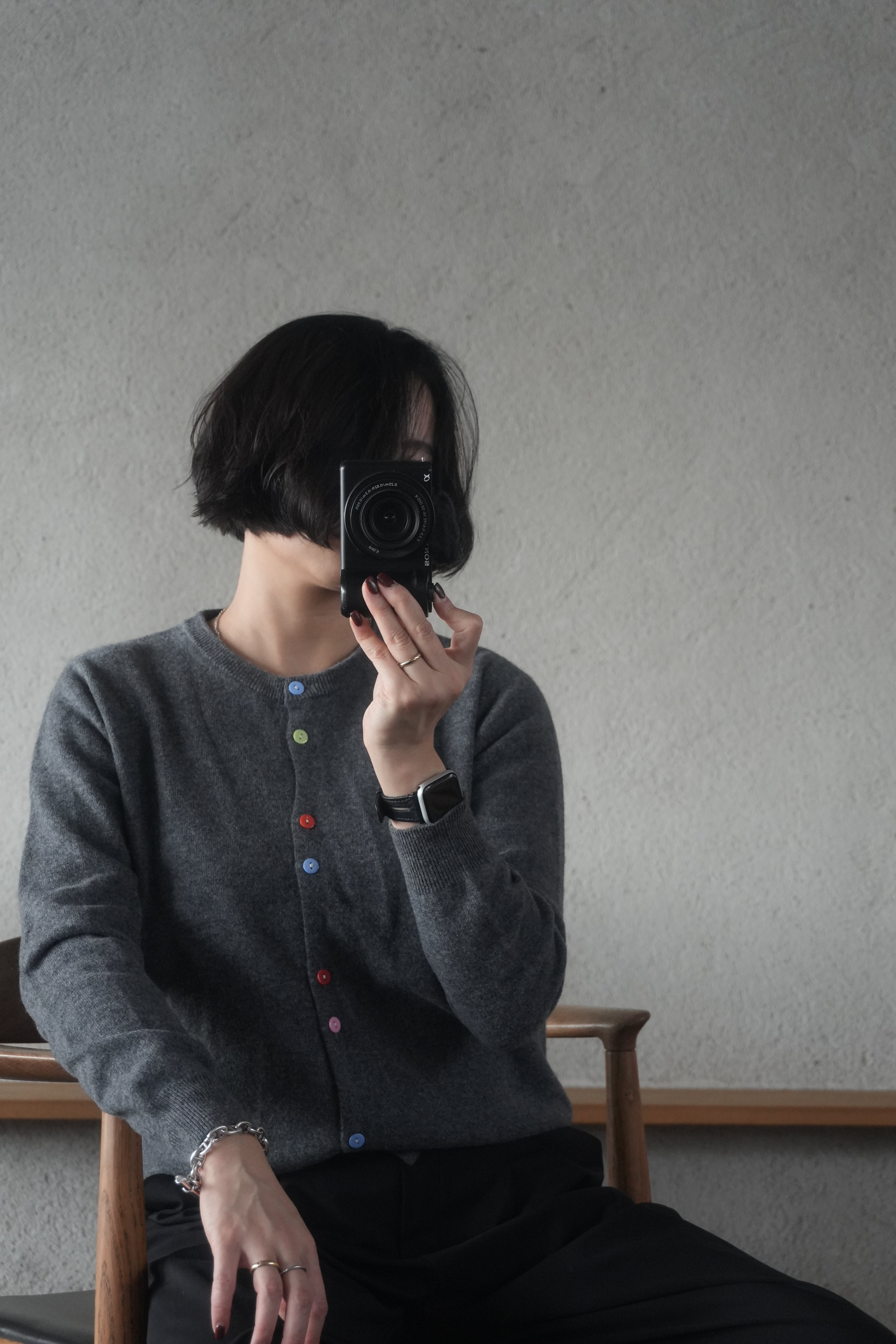 Multi-Color Button Knit Cardigan