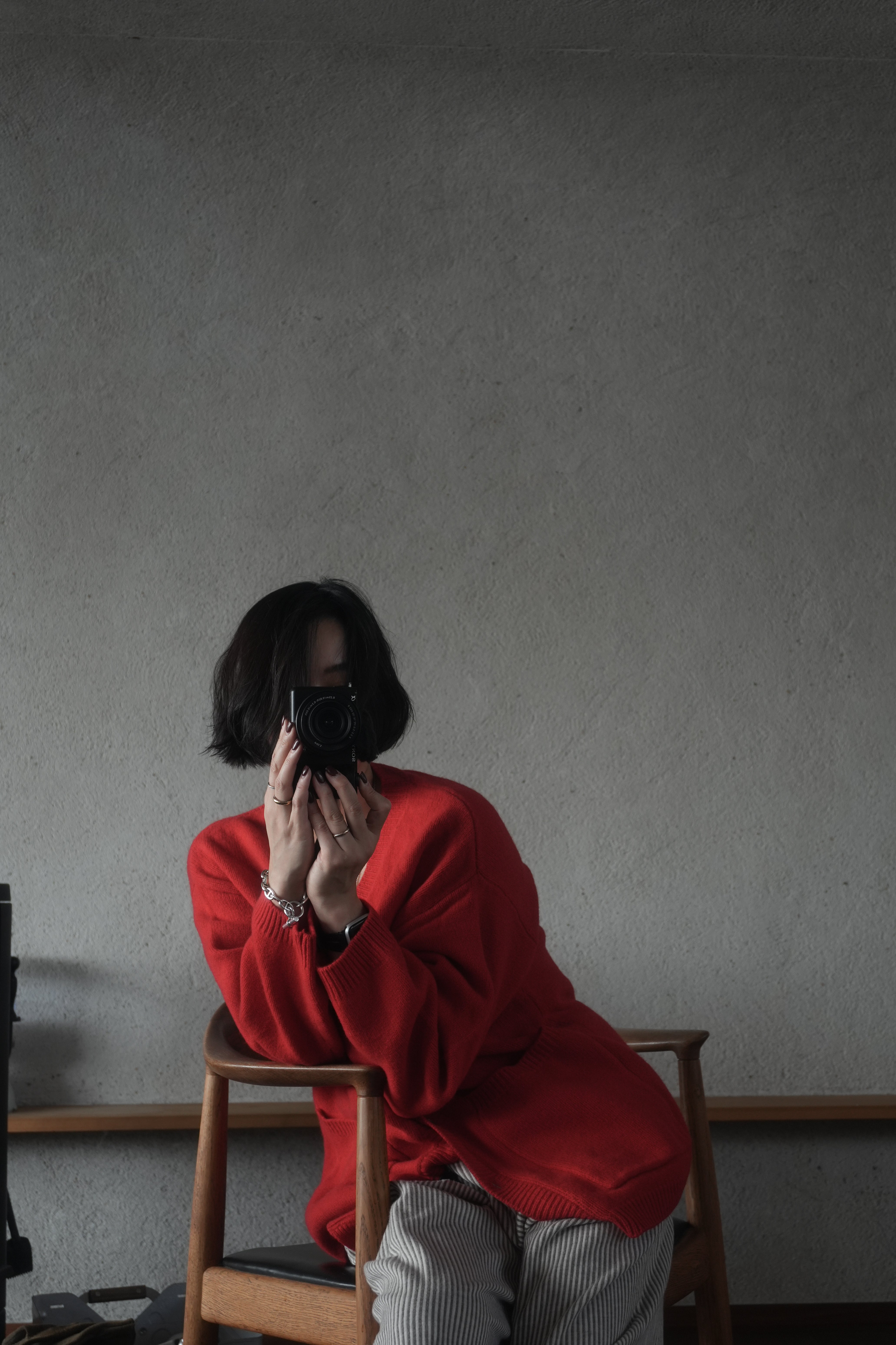 Soft Wool Relax Cardigan – Red