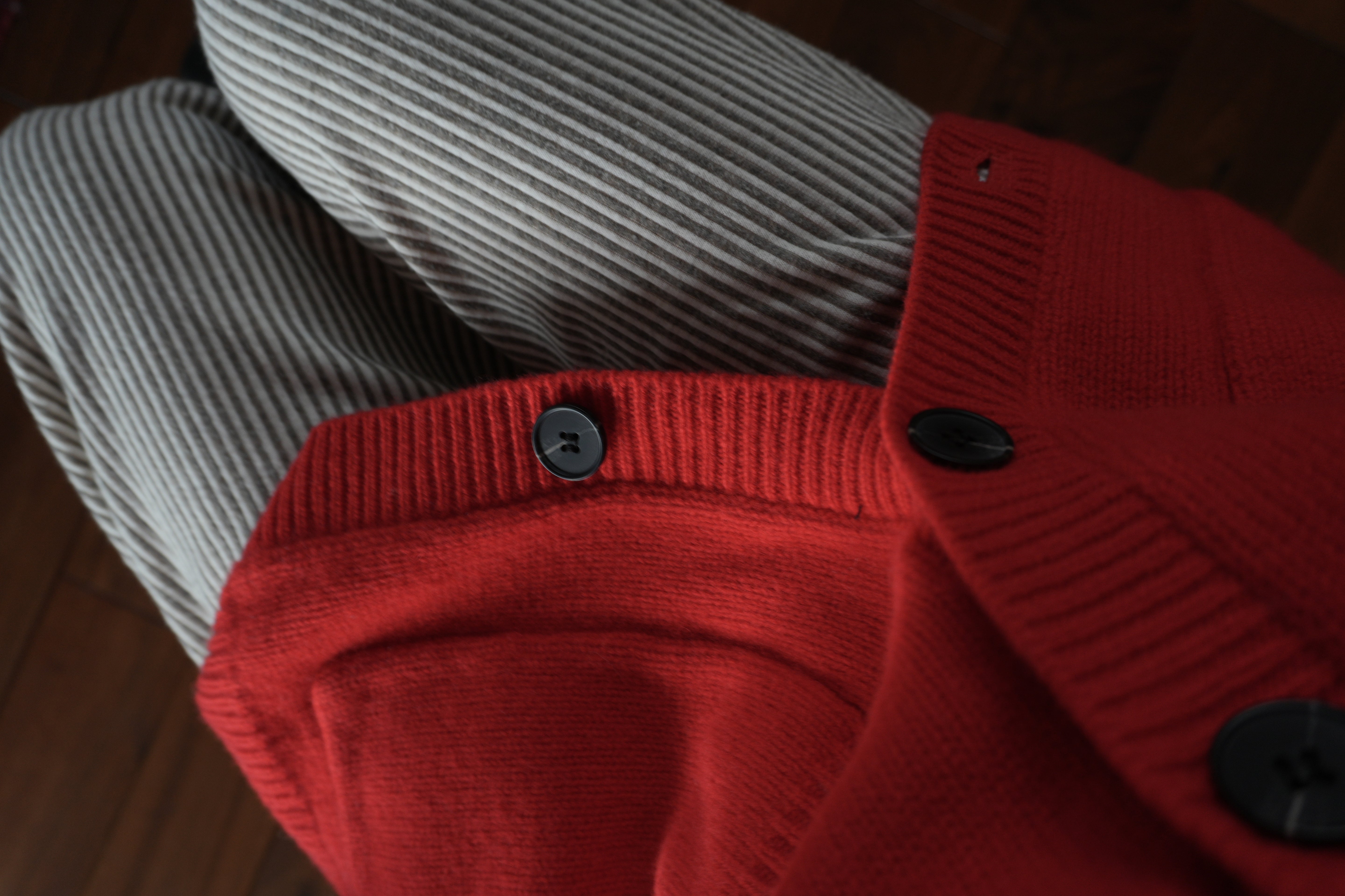 Soft Wool Relax Cardigan – Red