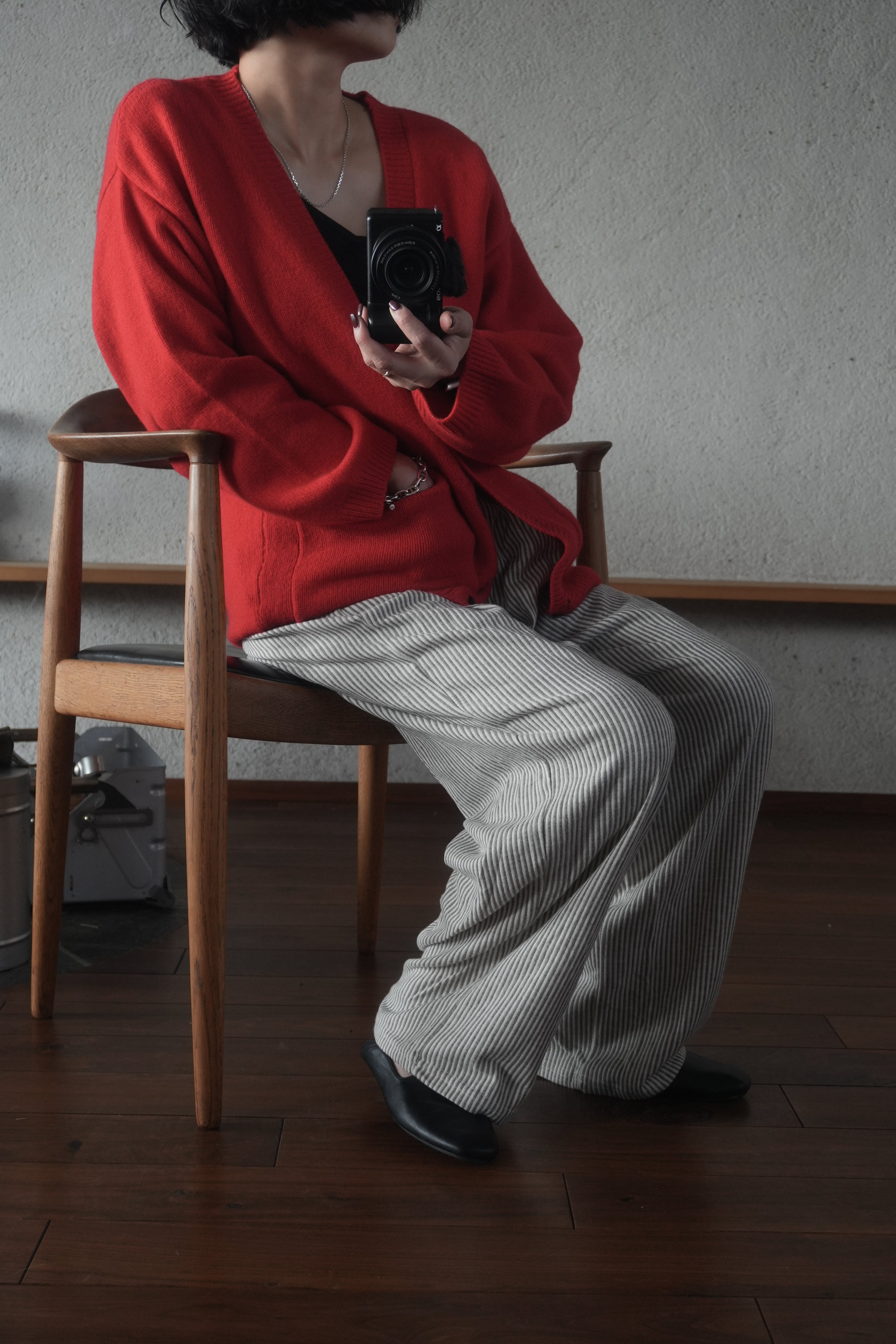 Soft Wool Relax Cardigan – Red